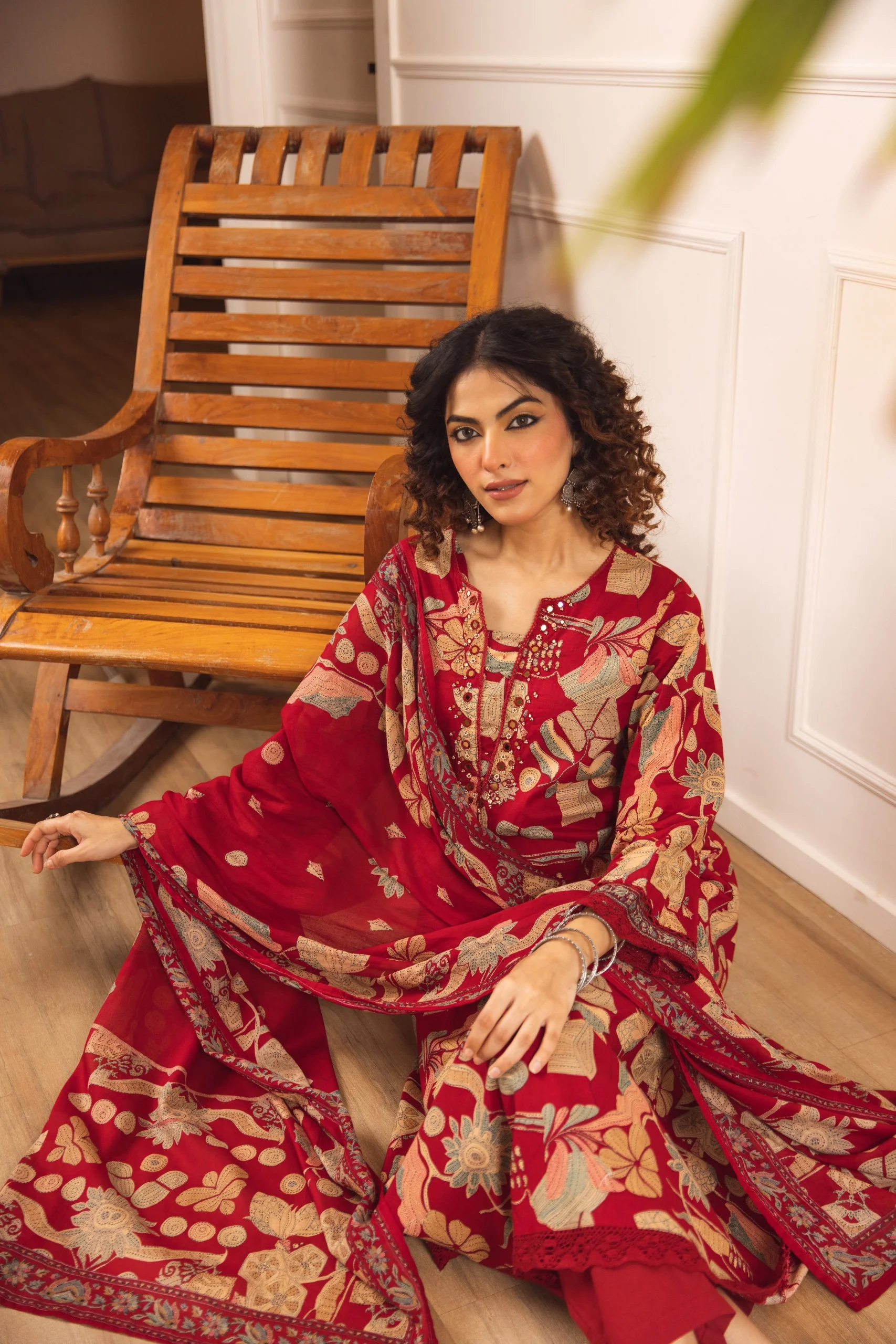 Karen Scarlet printed cotton suit set - Image 8