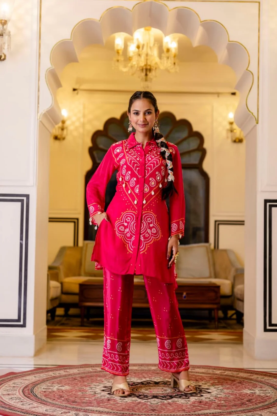 Samiha Rouge Premium Co-ord Set - Image 3