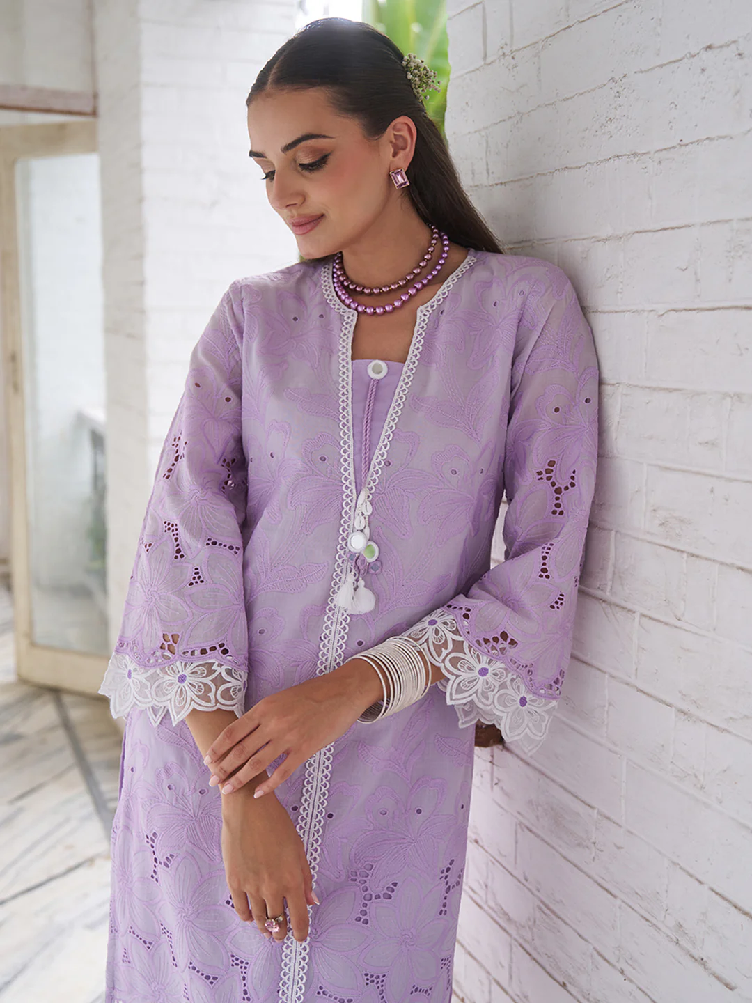 Anumeha Periwinkle Embrodiered Co-ord Set - Image 2