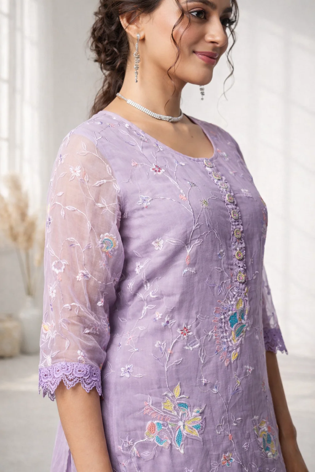 Anumeha lavender work co-ord set - Image 6