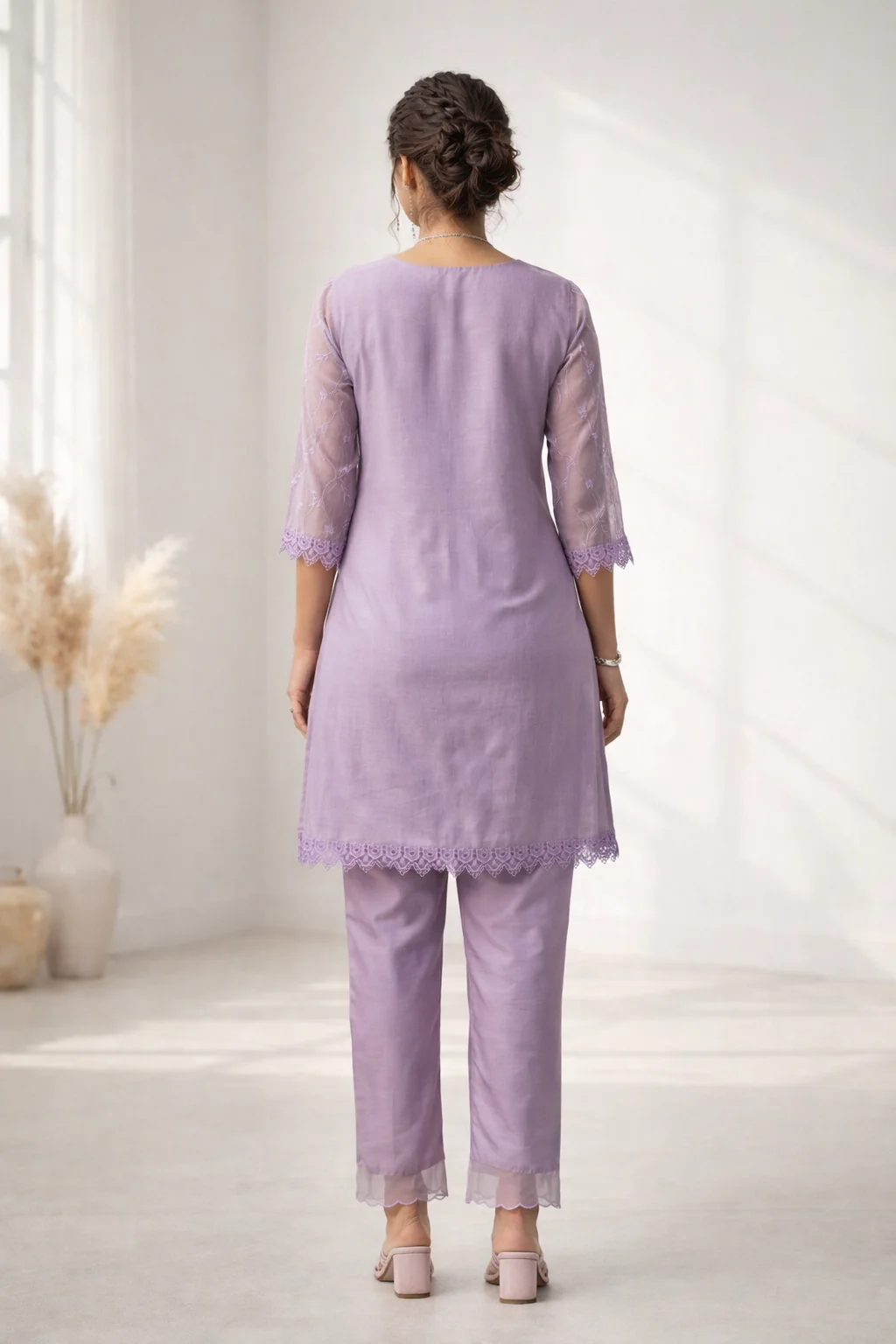 Anumeha lavender work co-ord set - Image 7