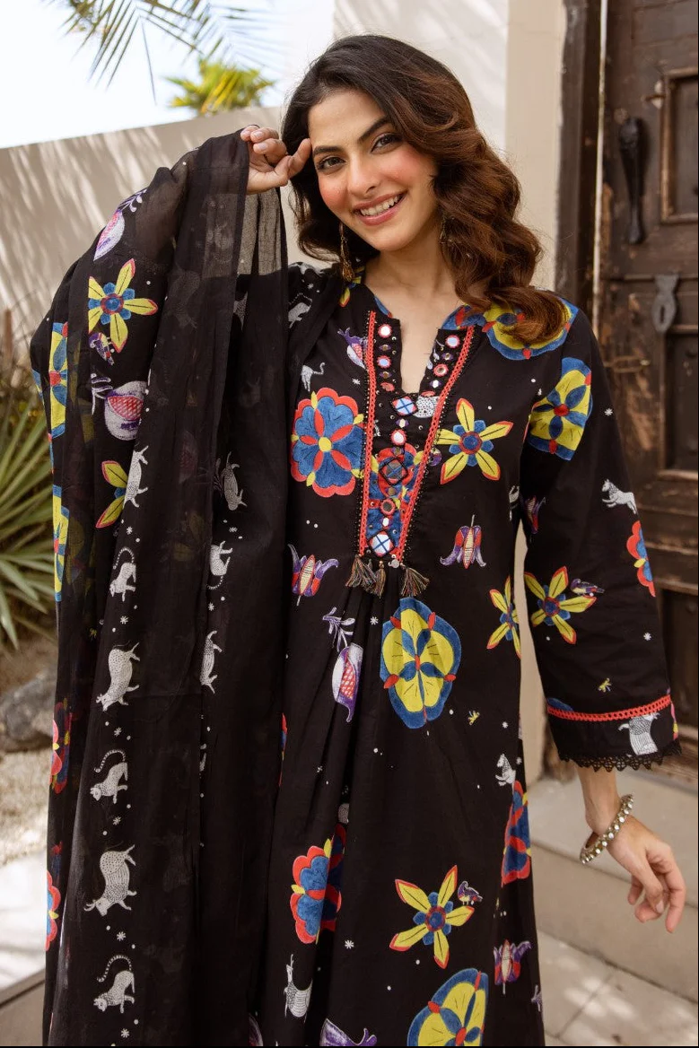 Karen Jet printed cotton suit set - Image 2