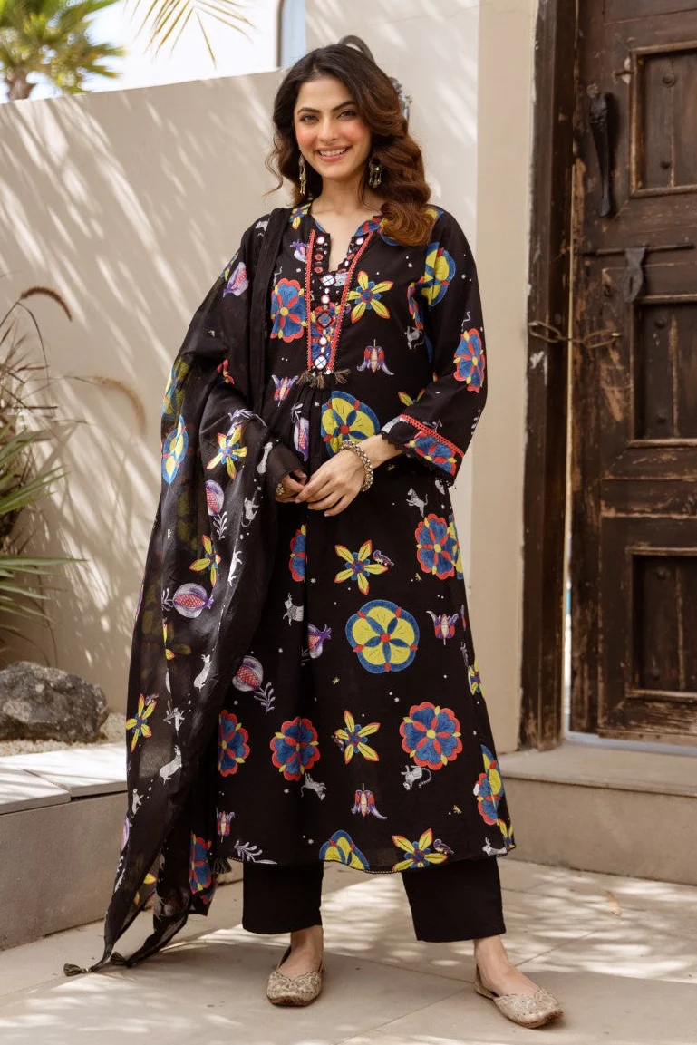 Karen Jet printed cotton suit set - Image 3