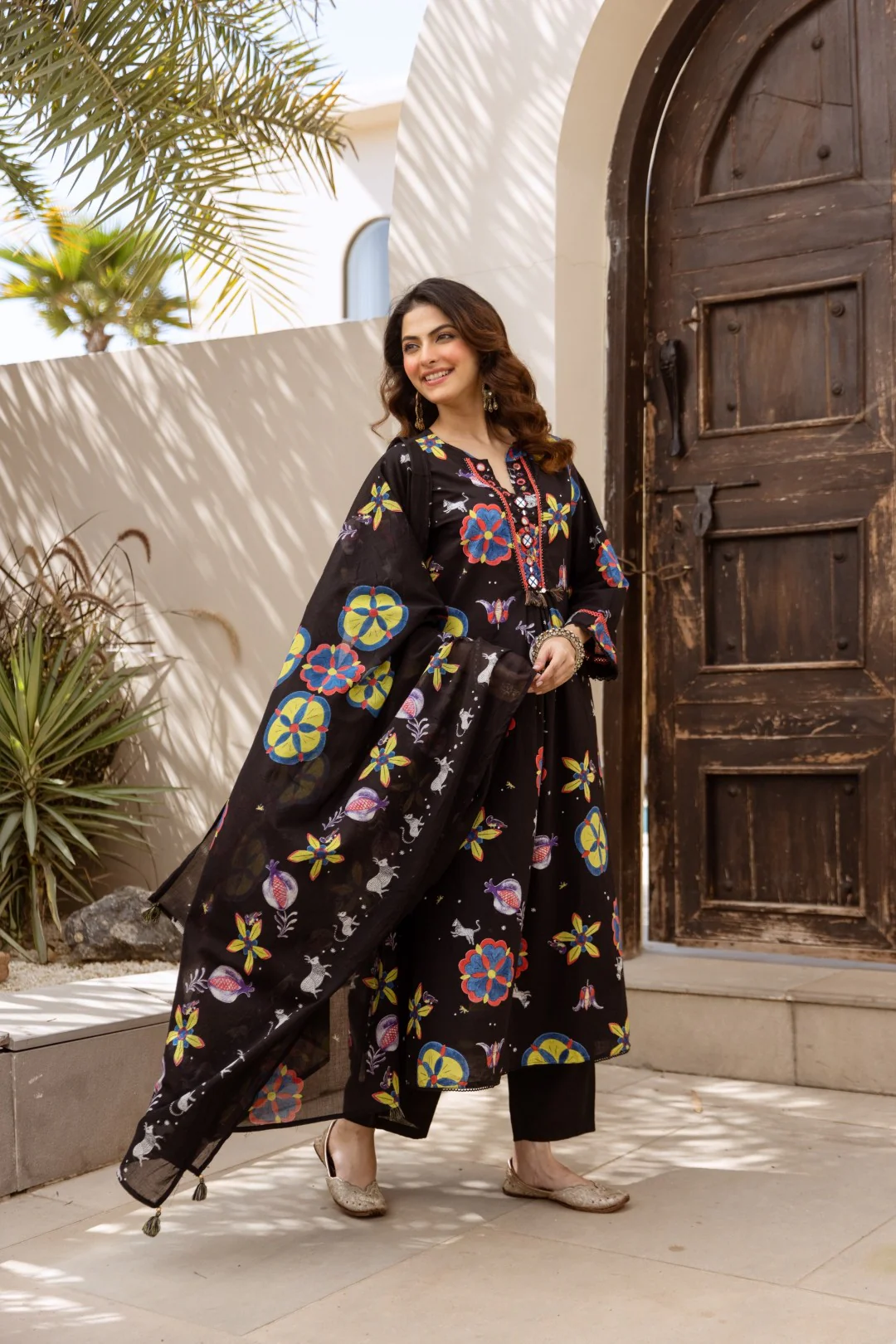 Karen Jet printed cotton suit set - Image 4