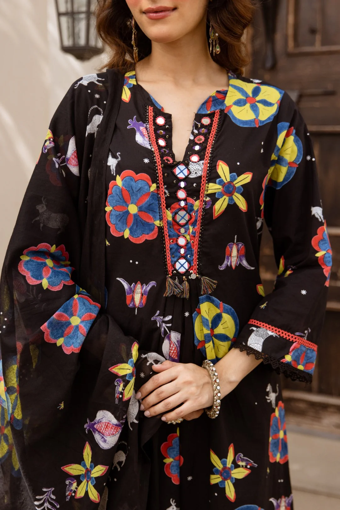 Karen Jet printed cotton suit set - Image 5