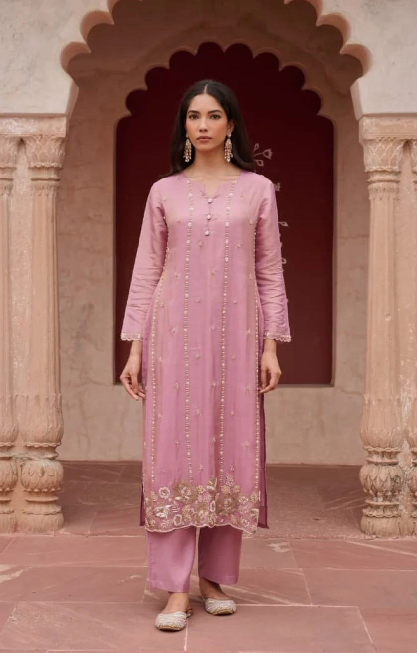 Gaurisha blossom full work suit set - Image 3