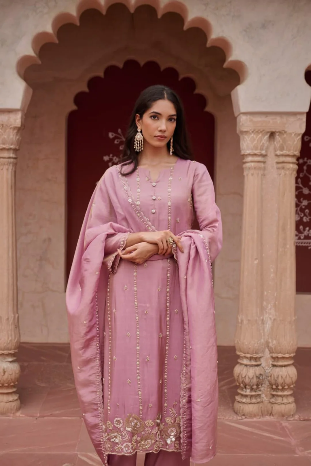 Gaurisha blossom full work suit set - Image 5