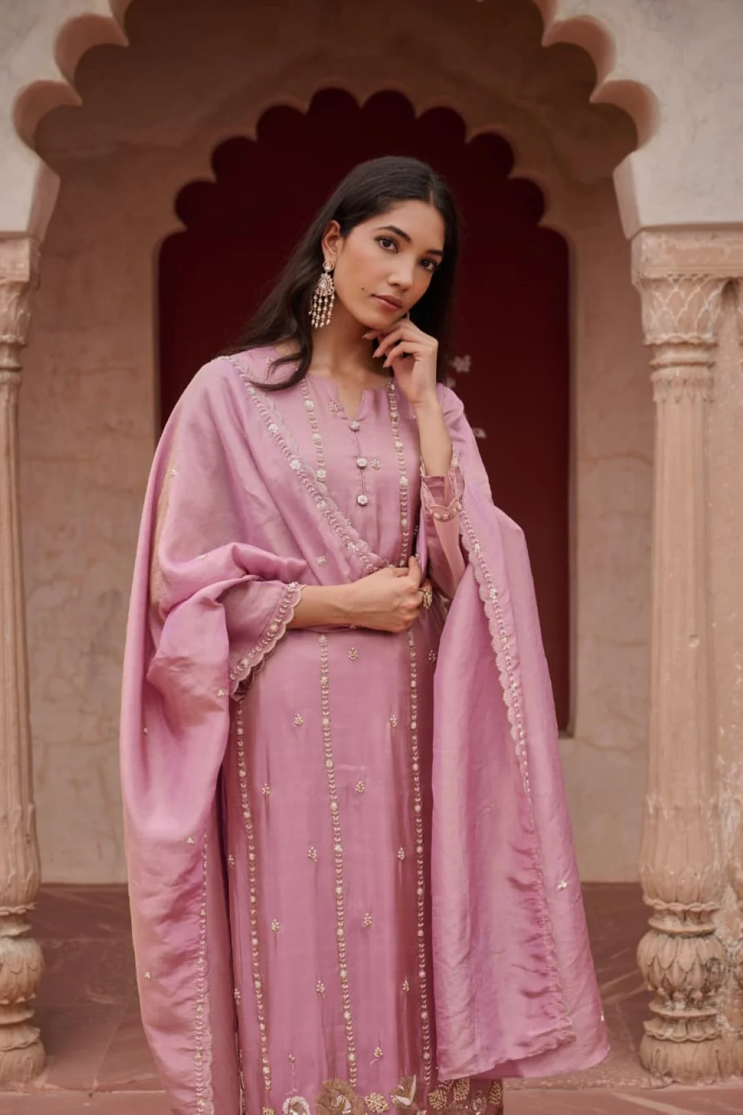 Gaurisha blossom full work suit set - Image 6