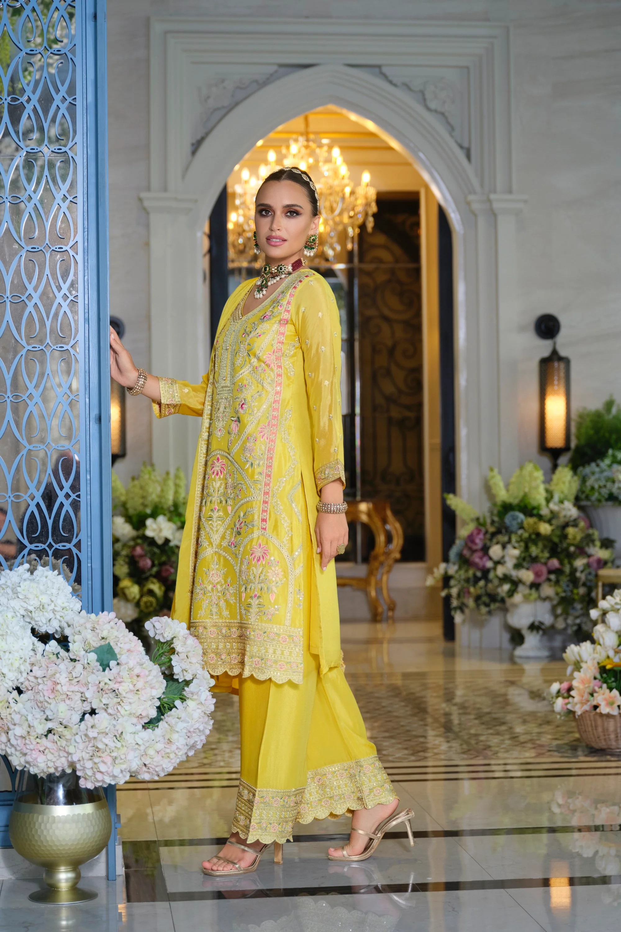 Farz Sunshine Full Work Heavy Suit Set - Image 5
