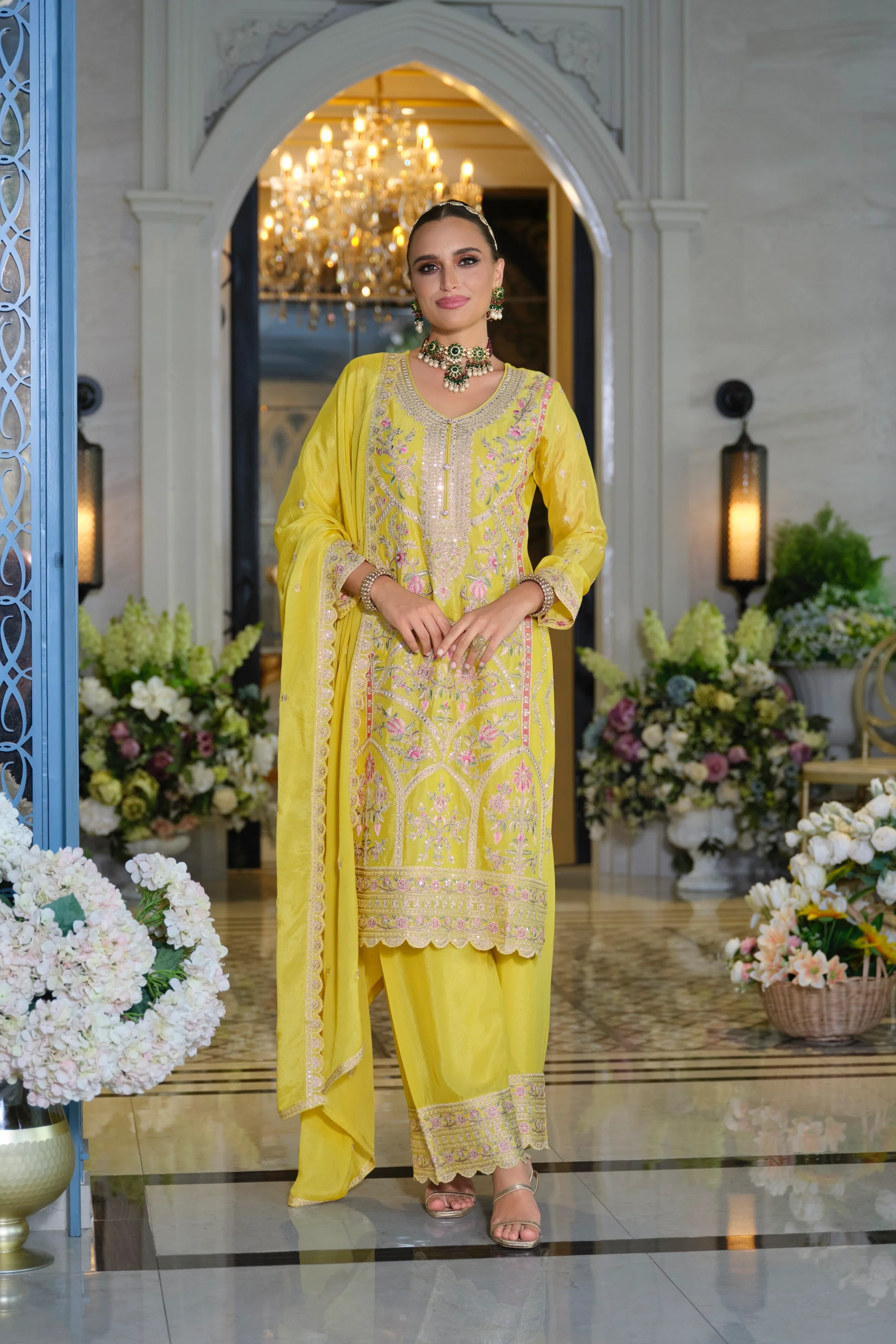Farz Sunshine Full Work Heavy Suit Set - Image 6
