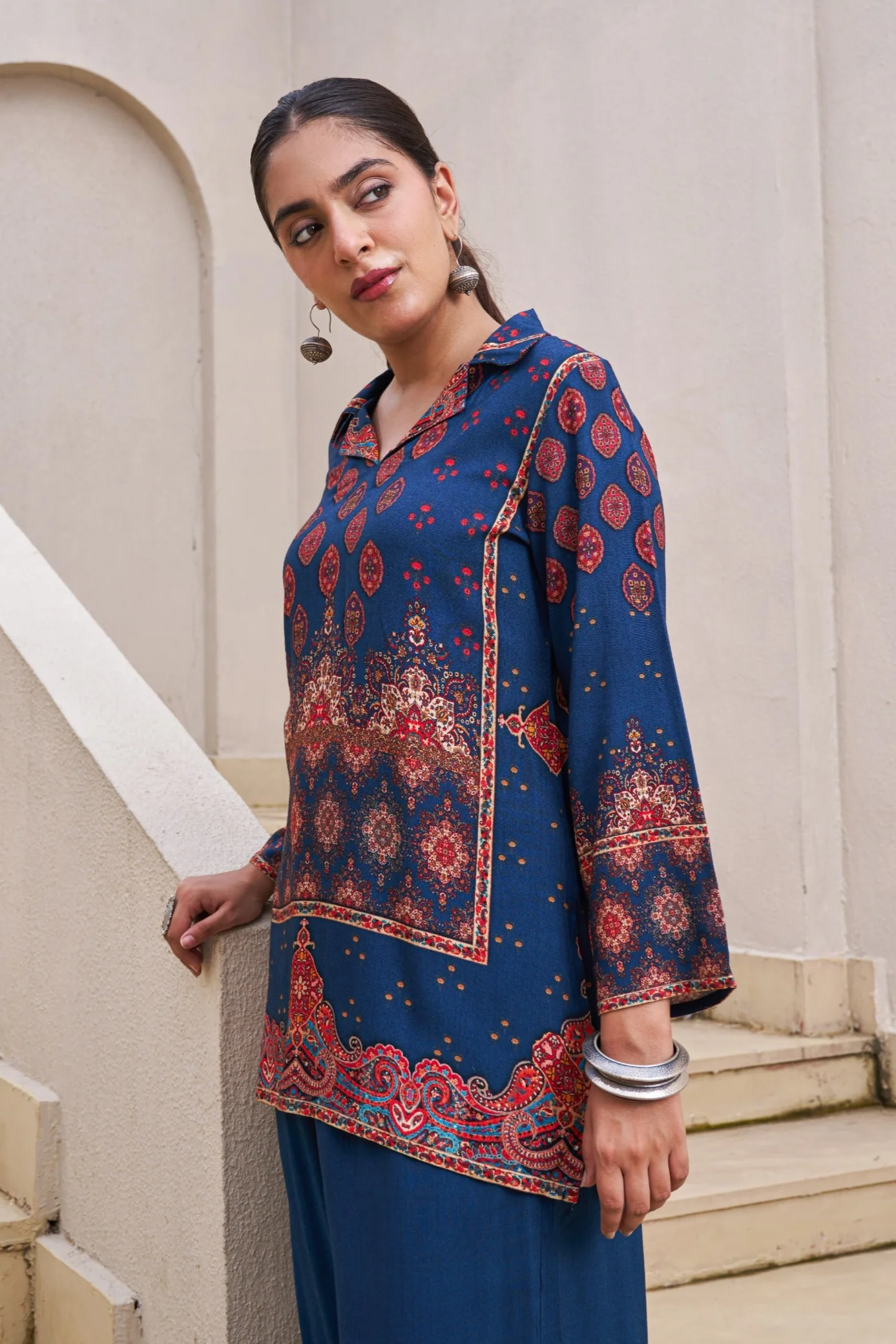 Kabool Nileblue Printed Co-ord set - Image 2