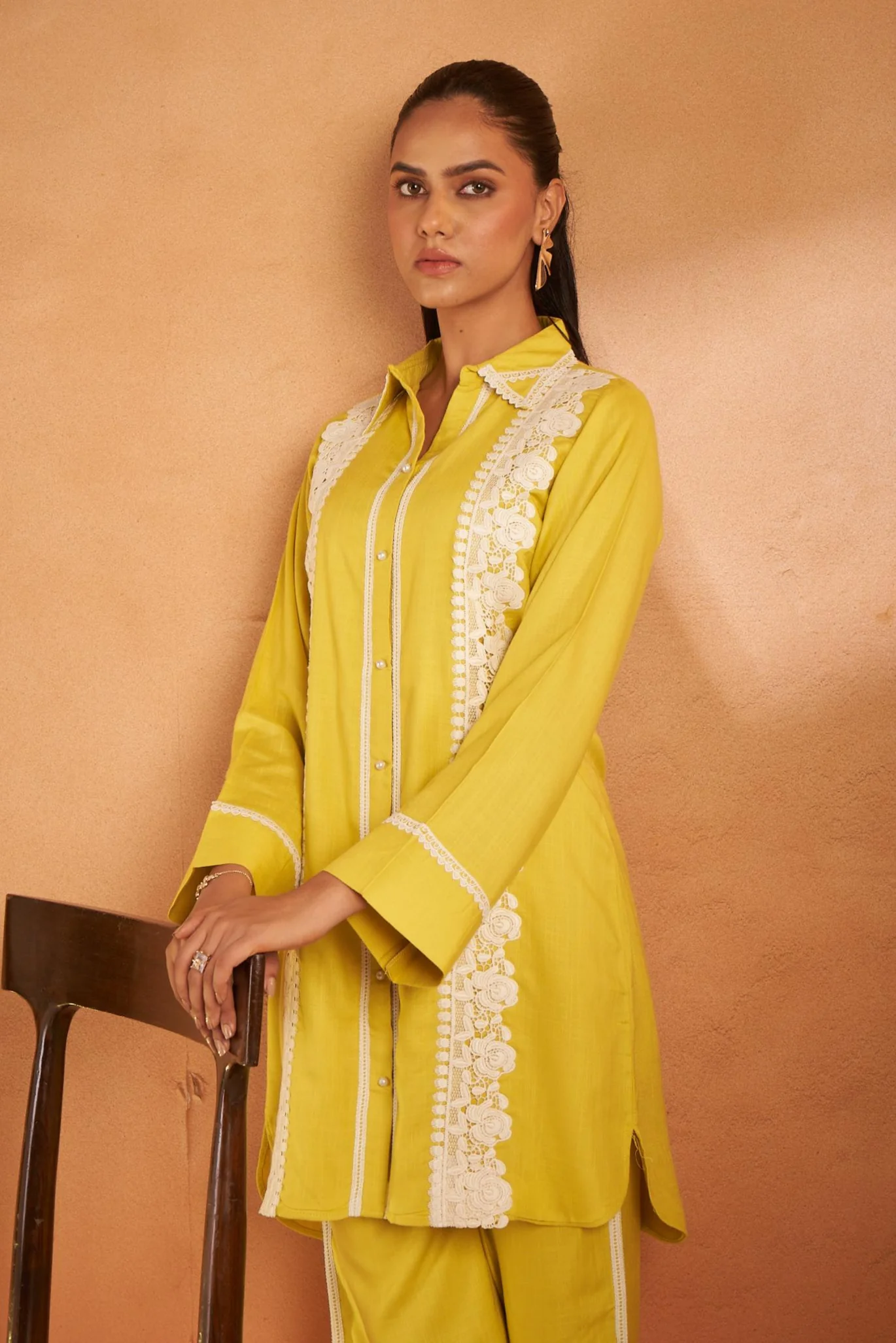 Hardik Canary Cotton Co-ord Set - Image 2