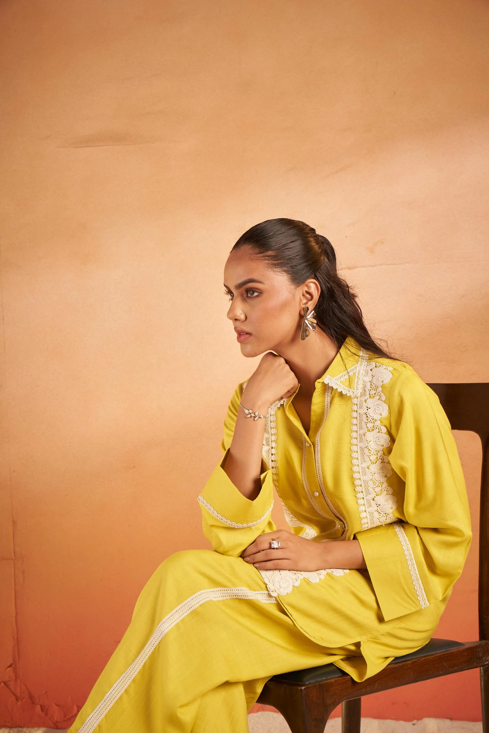 Hardik Canary Cotton Co-ord Set - Image 4