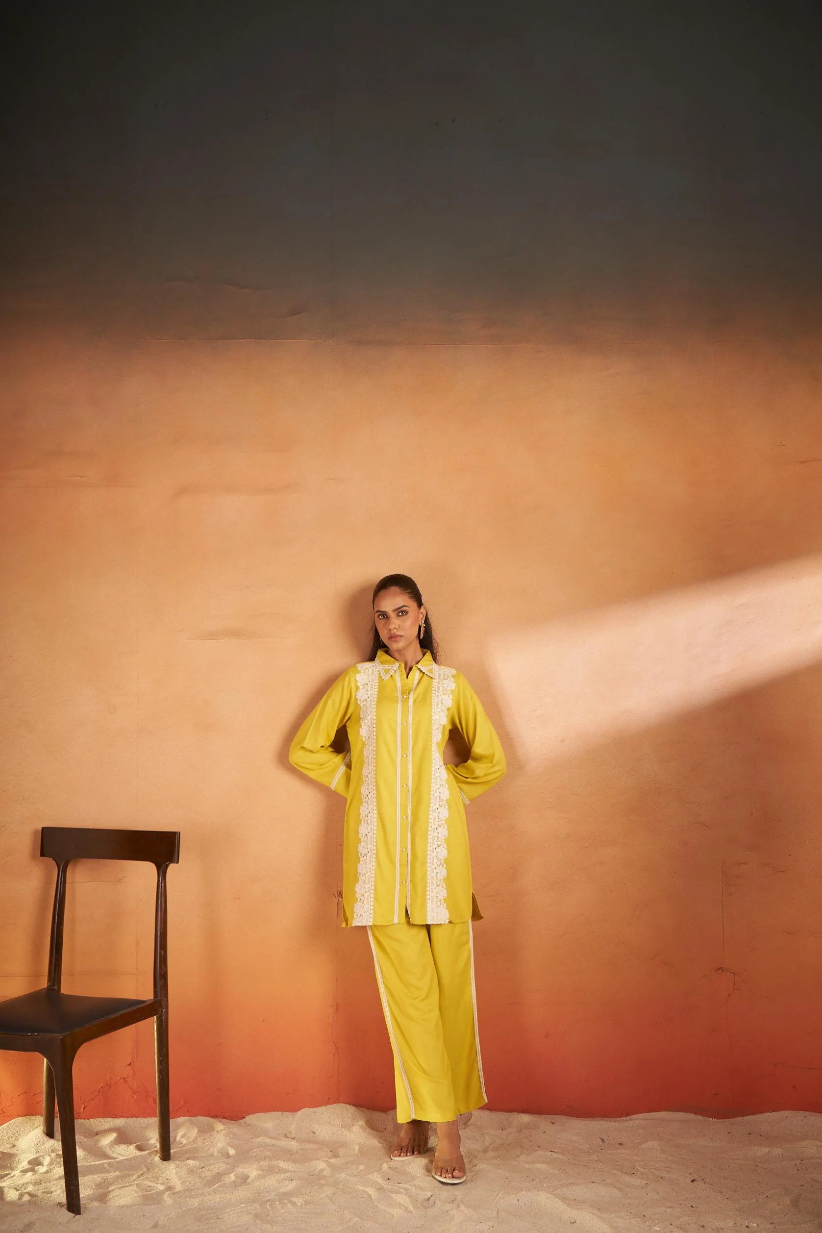 Hardik Canary Cotton Co-ord Set - Image 5