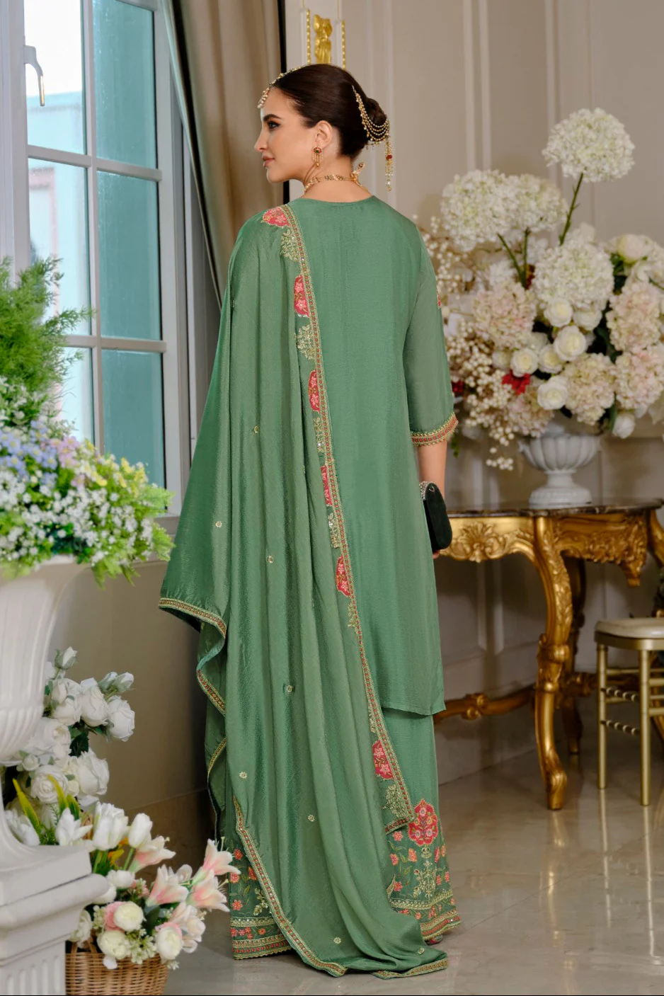 Suryamookhi Fern Embroidery Gharara Suit Set - Image 3