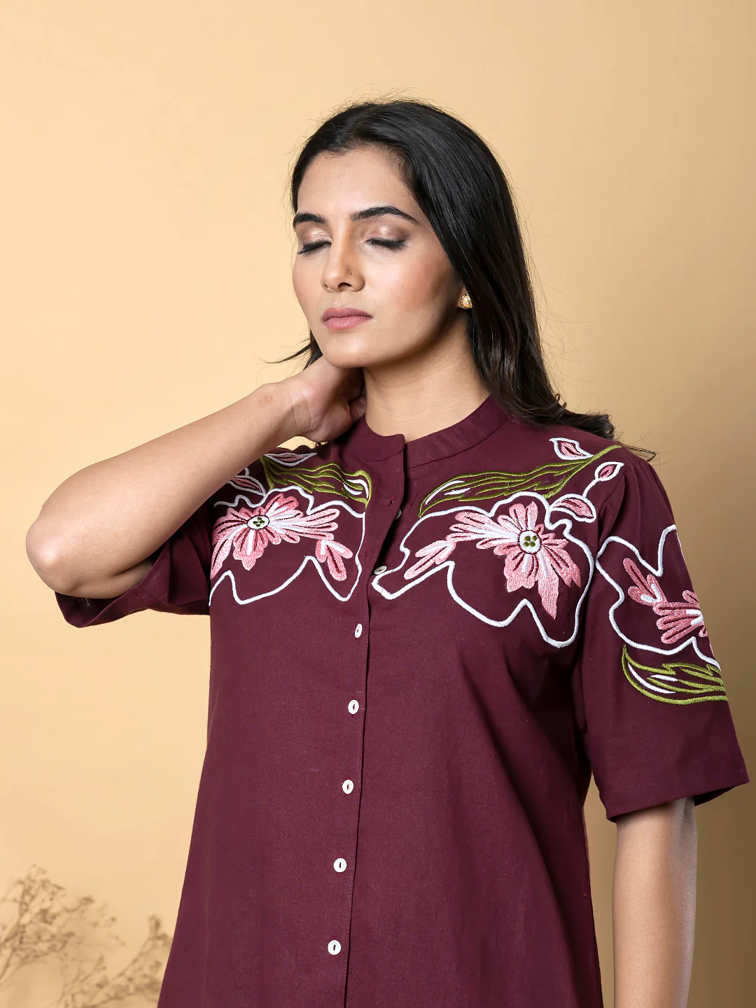 Tripti Mulberry Embroidery Cotton Co-ord Set - Image 2