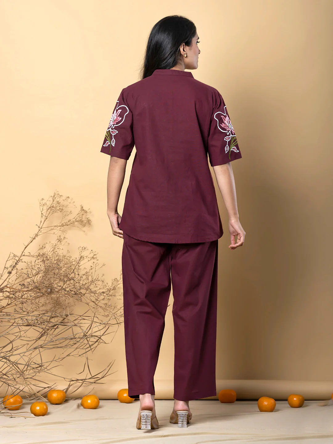 Tripti Mulberry Embroidery Cotton Co-ord Set - Image 3