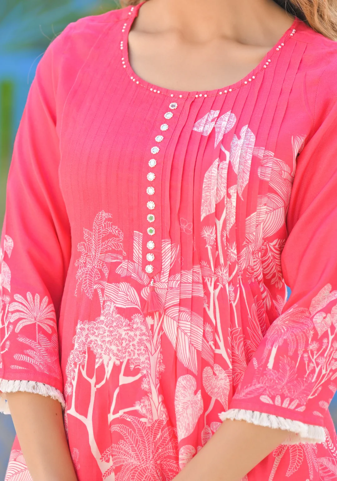 Iti Punch Printed Cotton Co-ord Set - Image 5