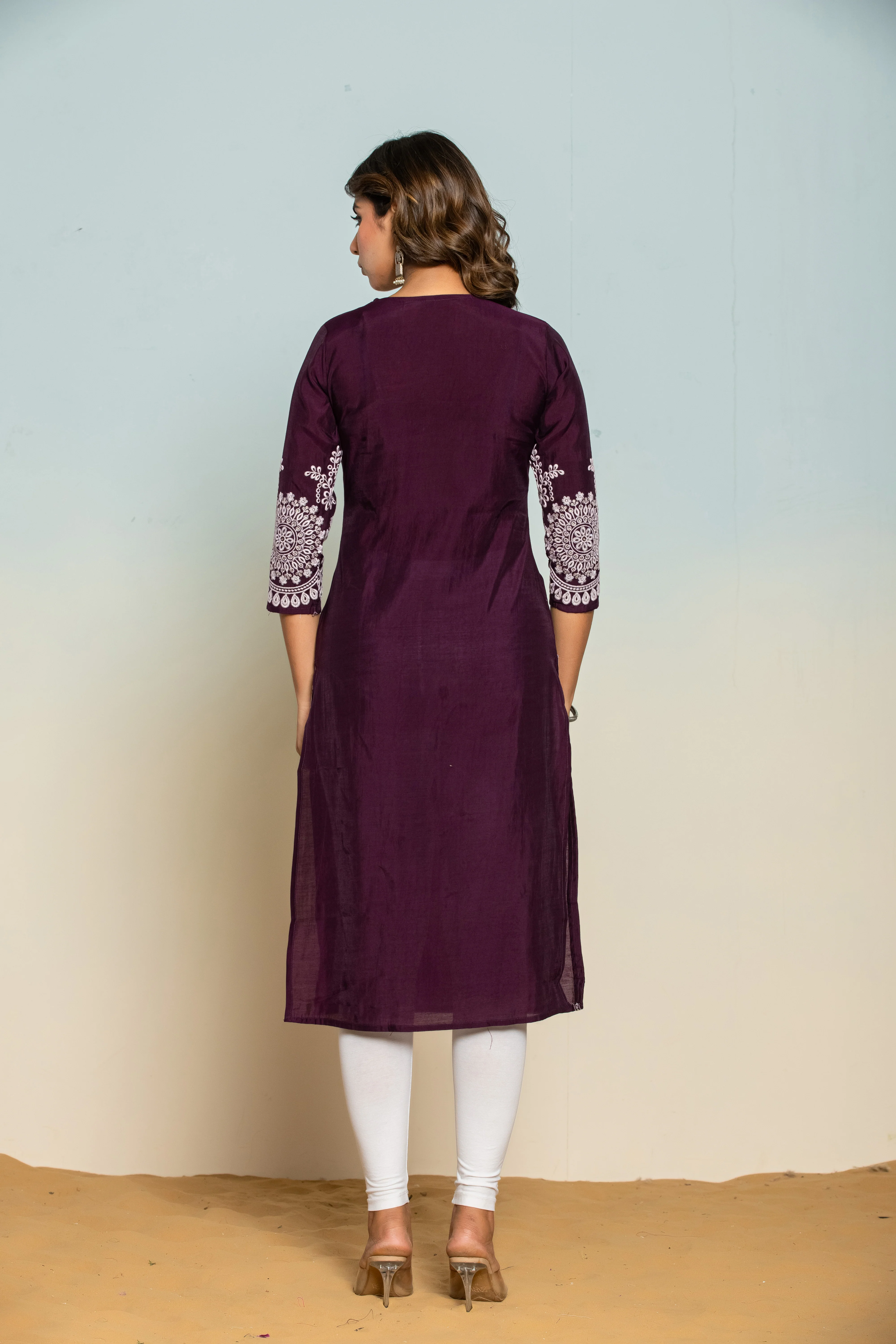 UMA VOILA EMBROIDERED KURTI - Image 3