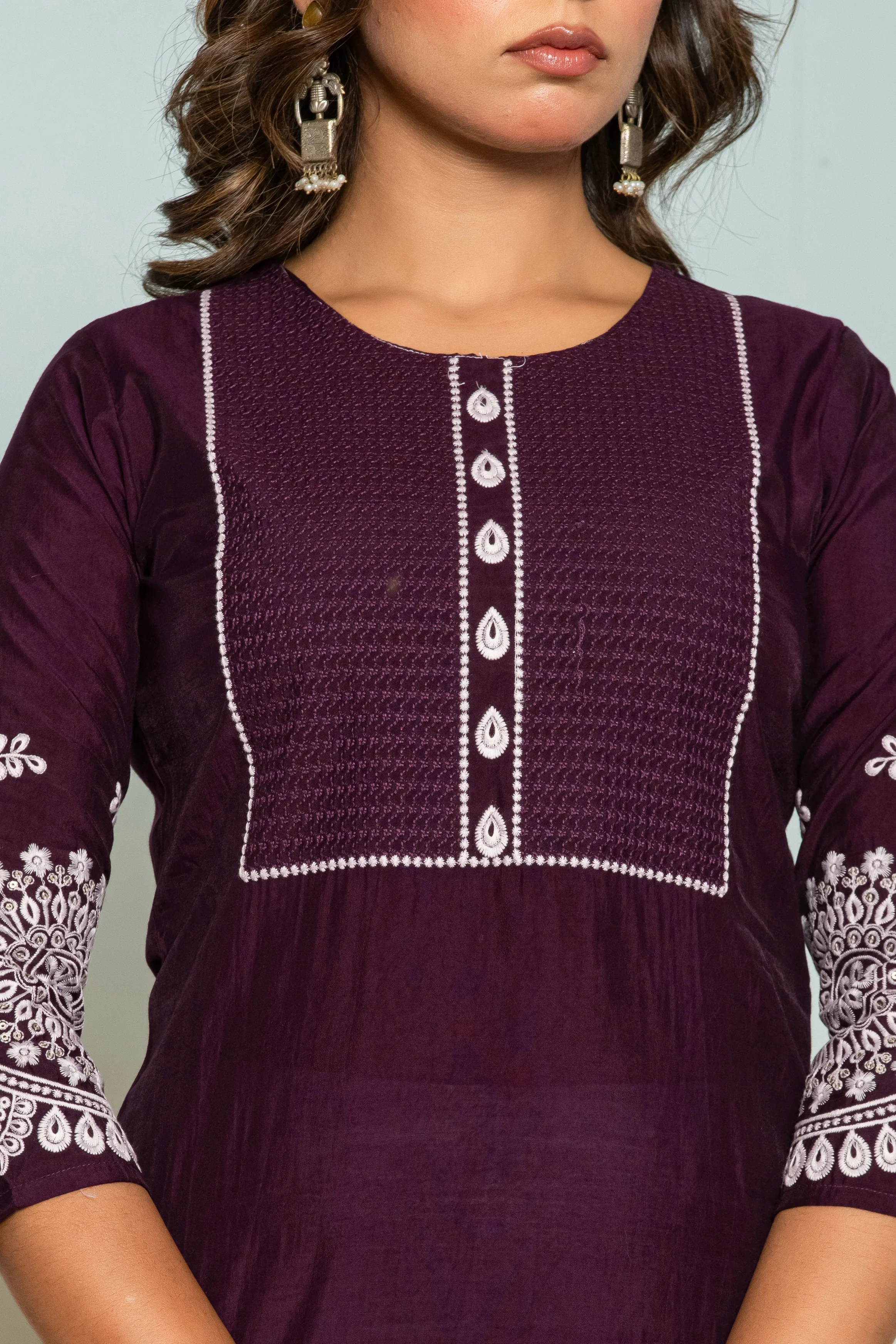 UMA VOILA EMBROIDERED KURTI - Image 5