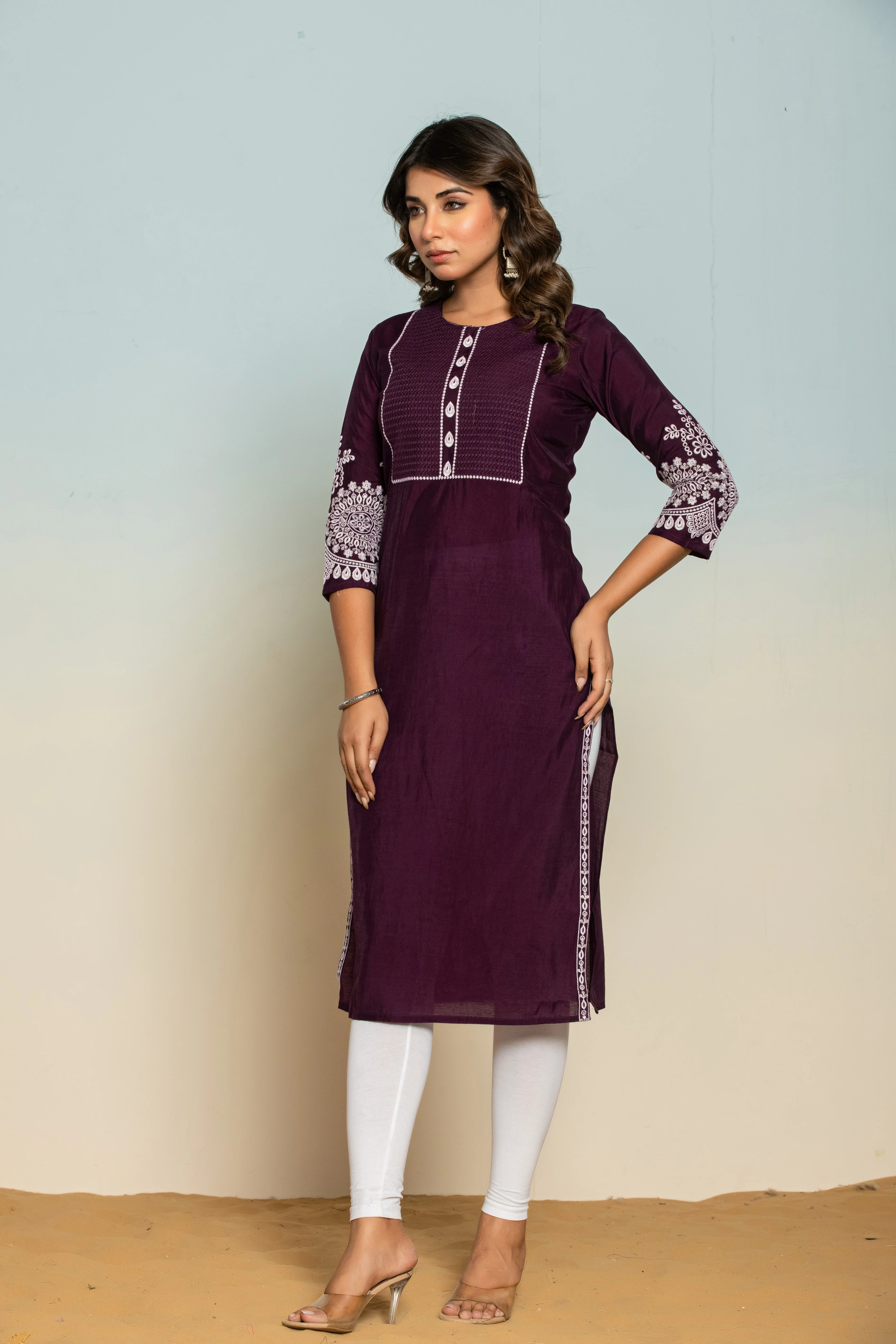 UMA VOILA EMBROIDERED KURTI - Image 6