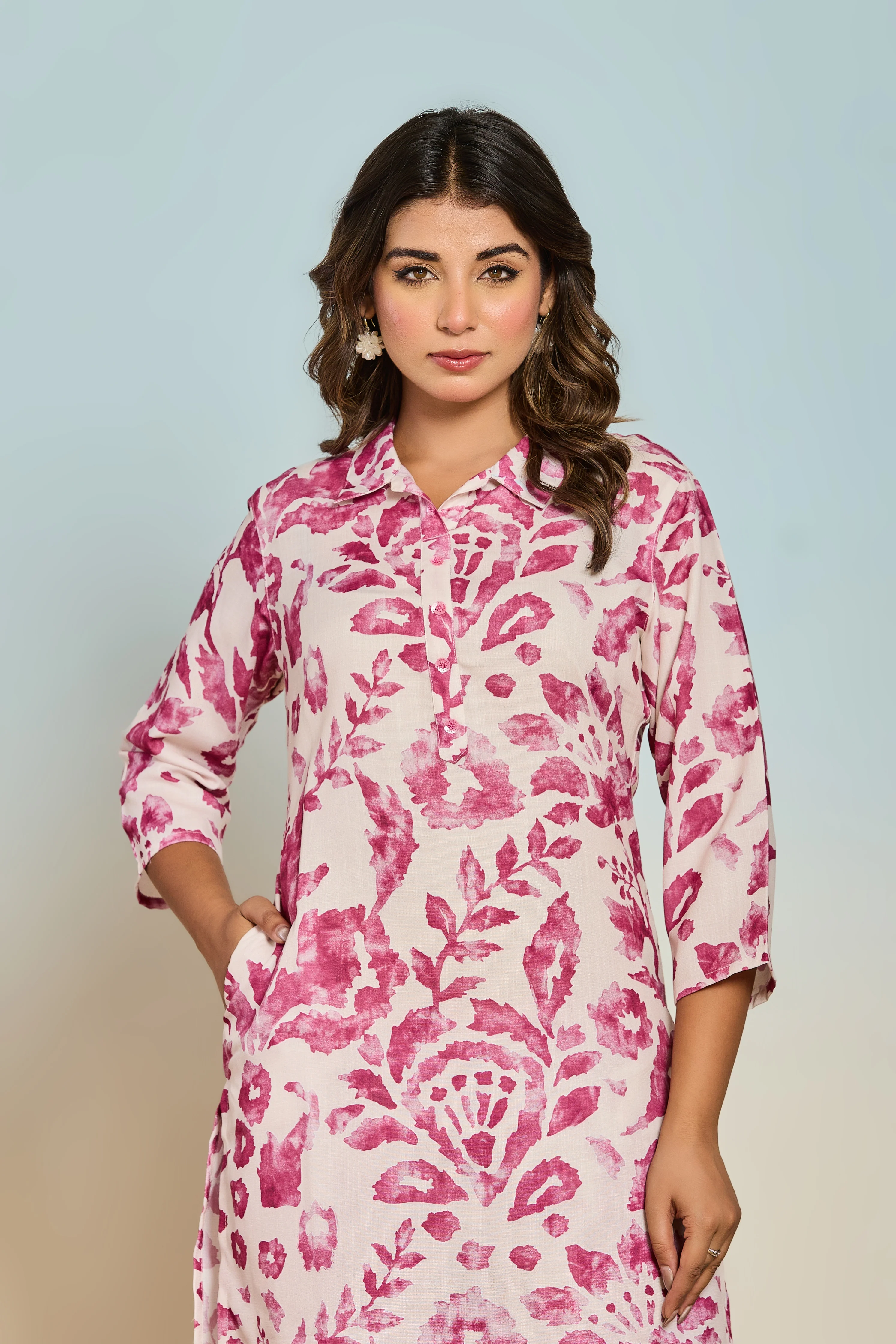 Elixir Rose Linen Printed Co-ord Set - Image 2