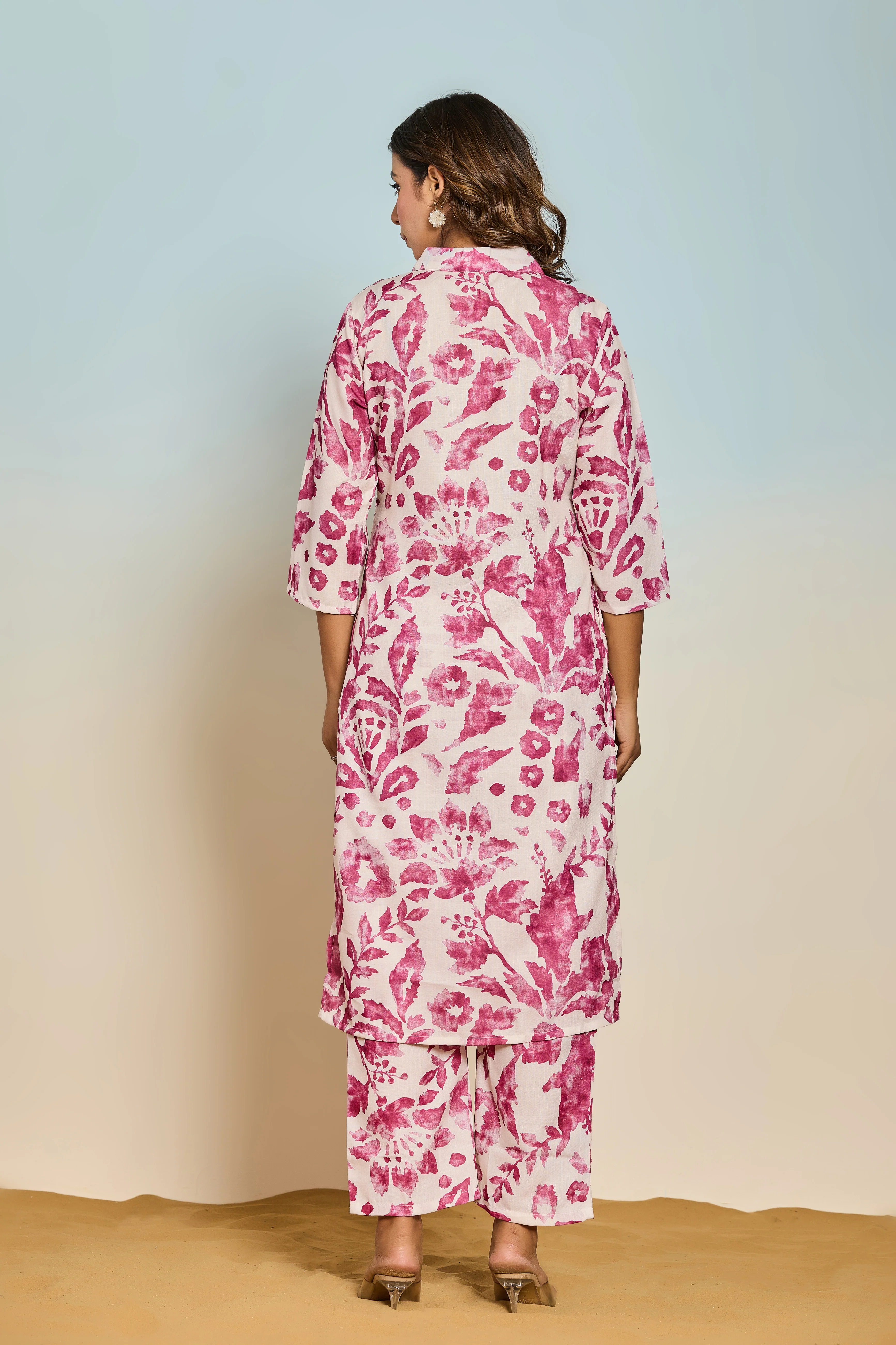 Elixir Rose Linen Printed Co-ord Set - Image 3