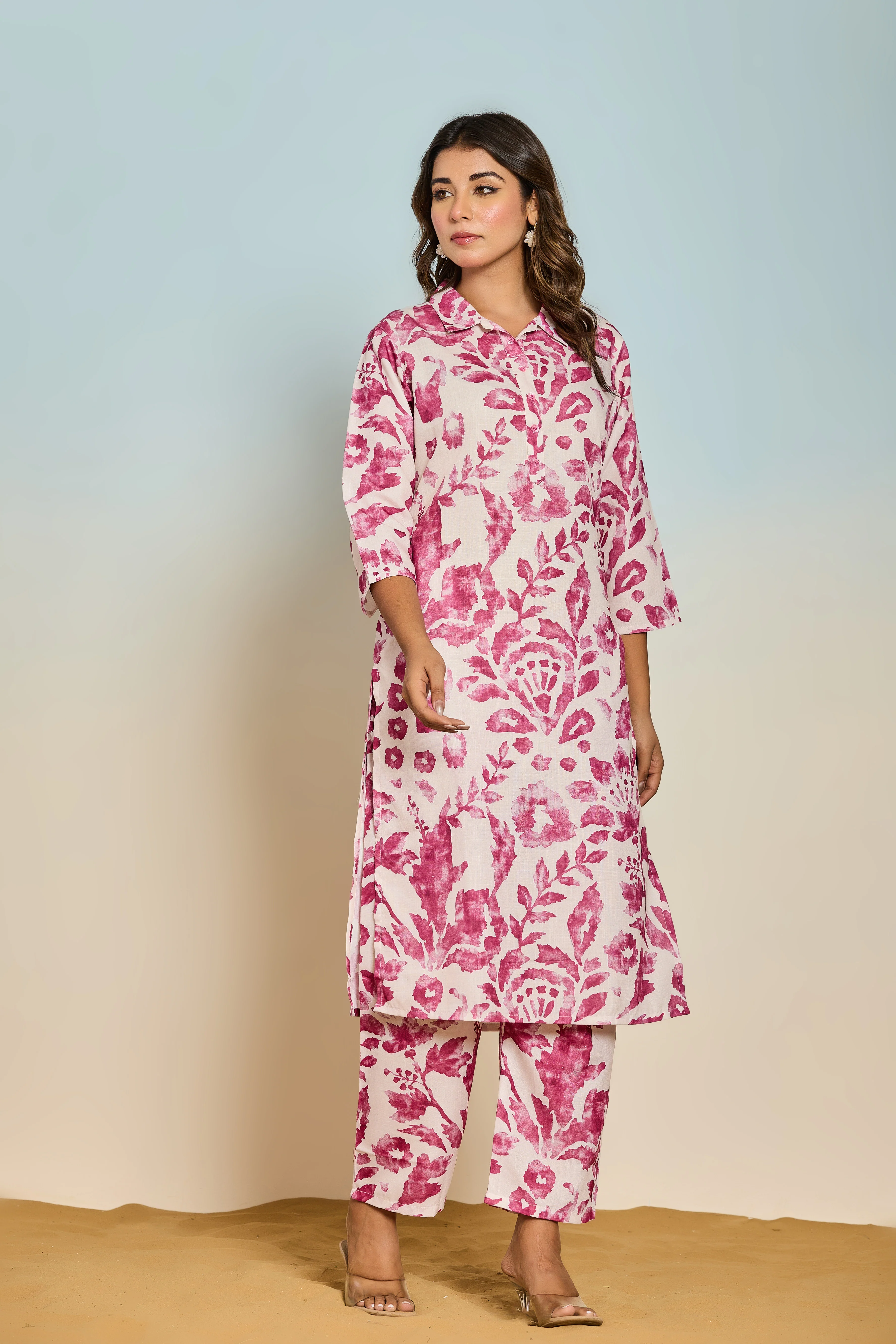 Elixir Rose Linen Printed Co-ord Set - Image 4