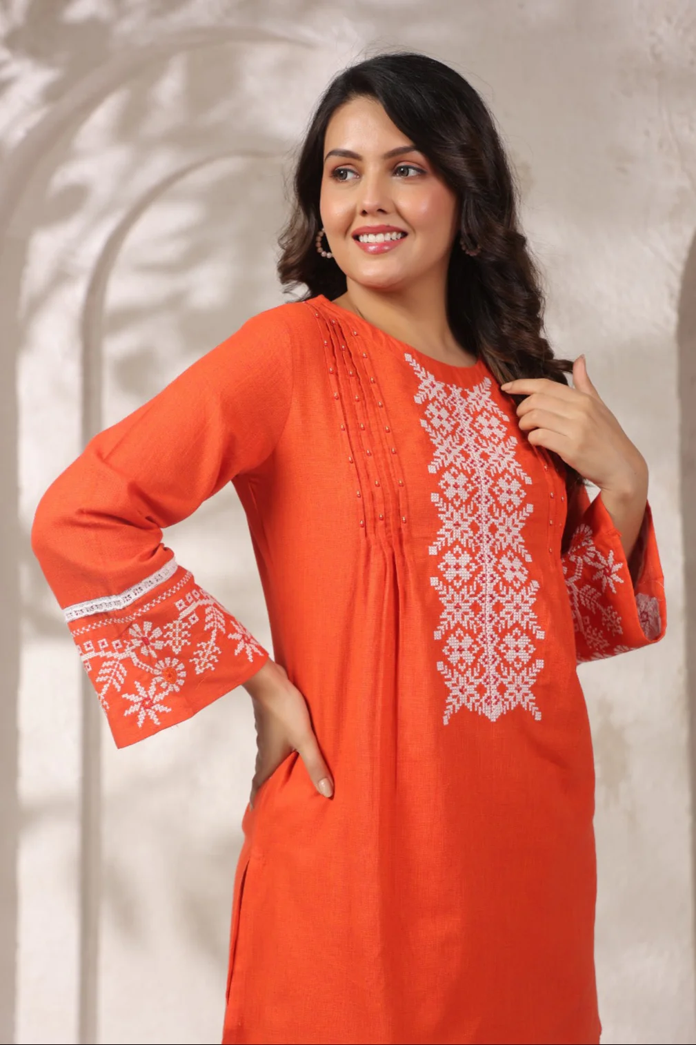 Mahua Apricot Cotton Co-ord set - Image 2