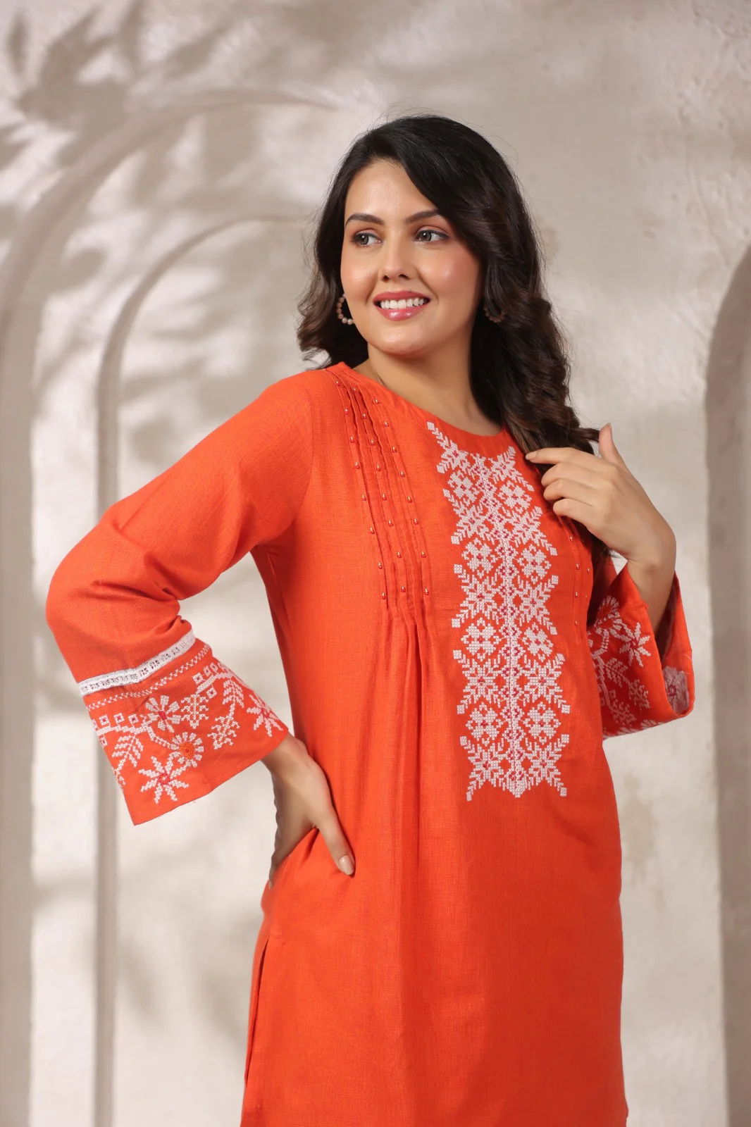 Mahua Apricot Cotton Co-ord set - Image 7