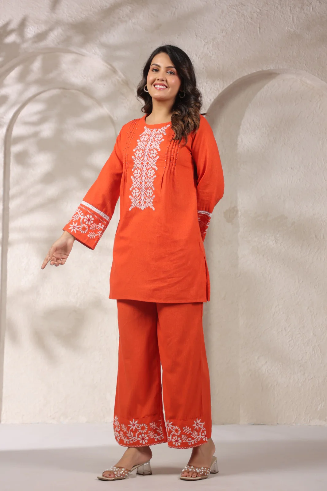 Mahua Apricot Cotton Co-ord set - Image 9
