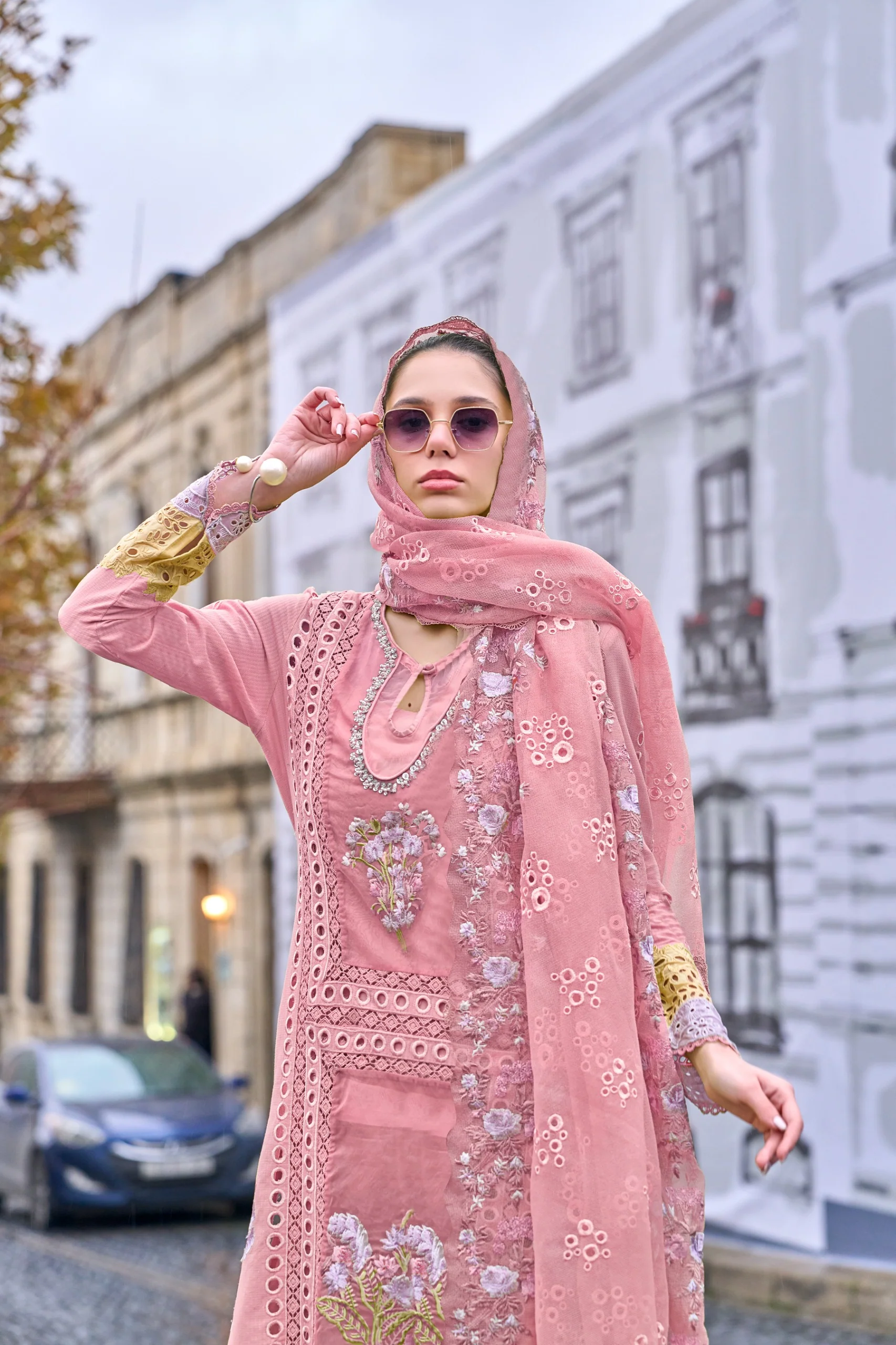 Ayat rose Premium Embroidery Lawn Suit Set - Image 2