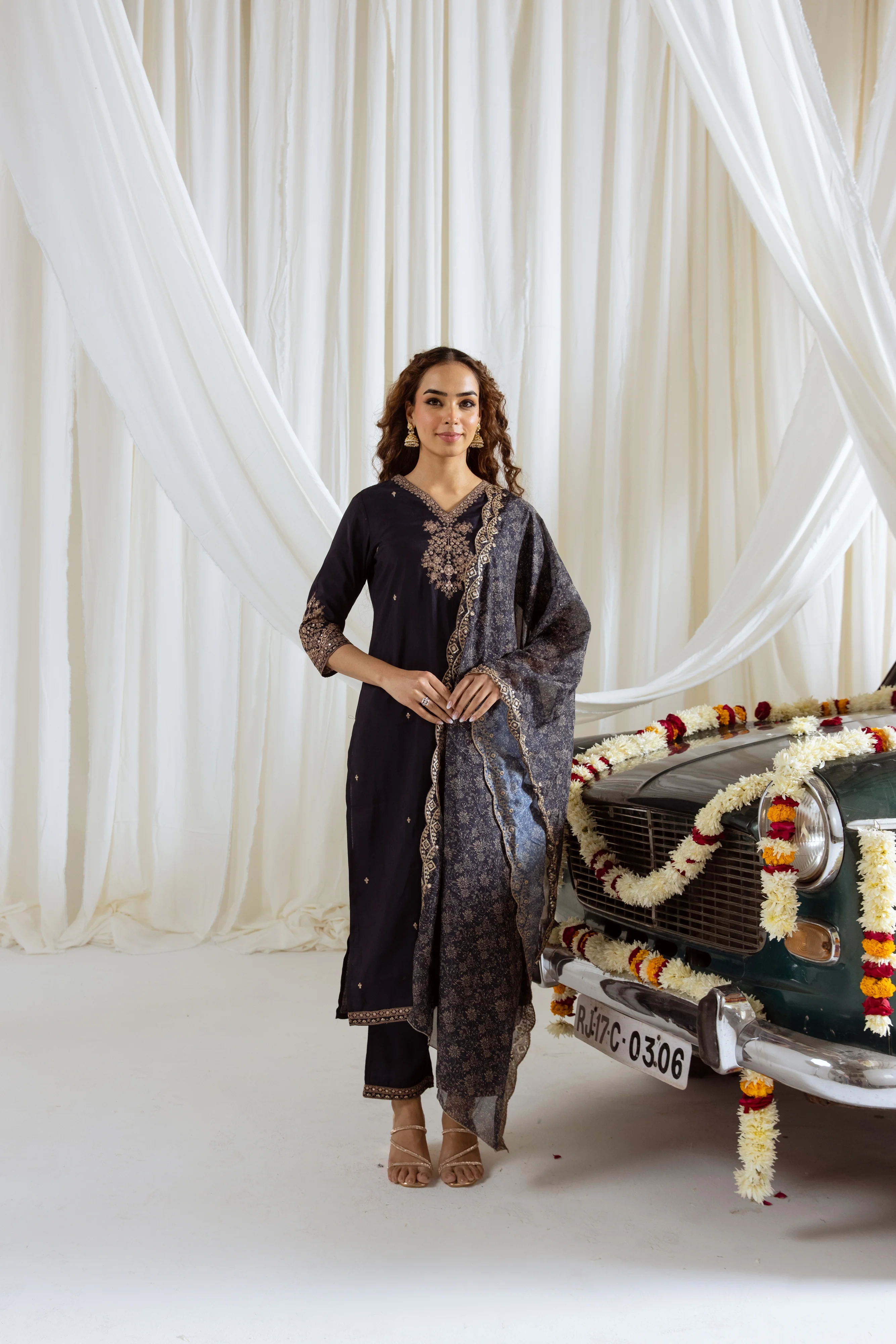 Bakul Taupe Full Work Suit Set - Image 4