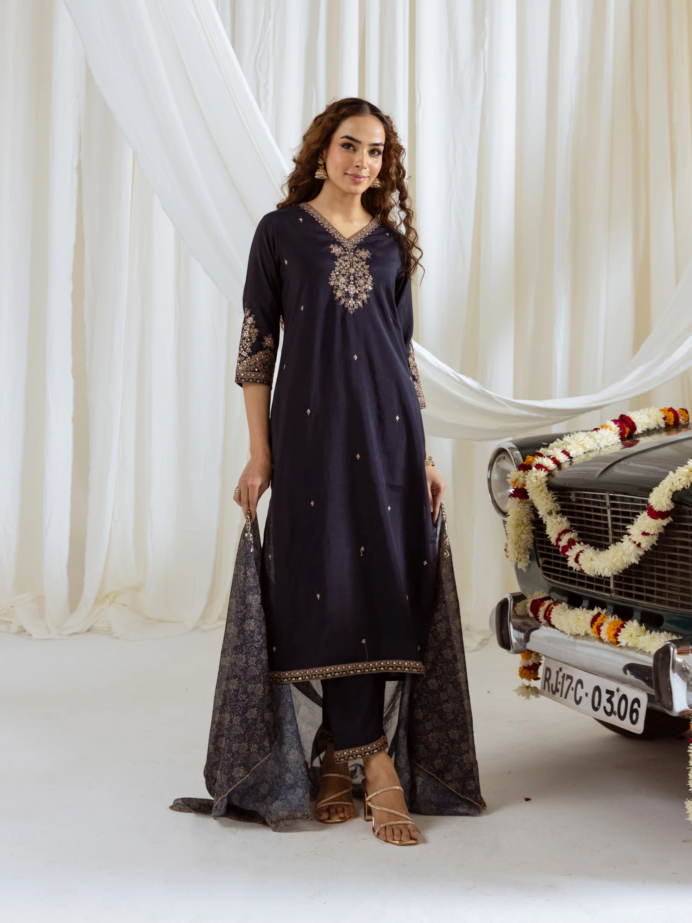 Bakul Taupe Full Work Suit Set - Image 6