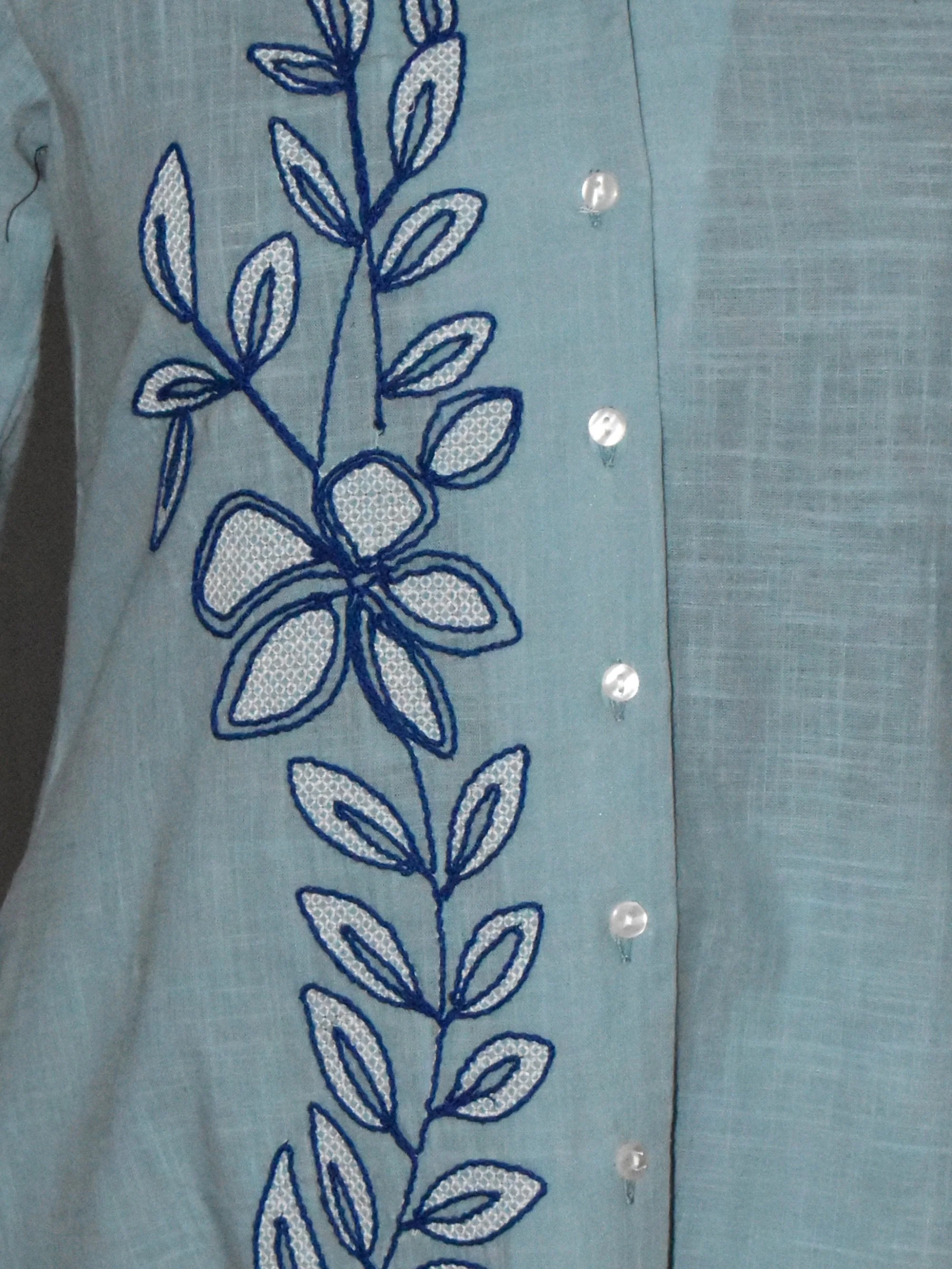 Ivanka SoftBlue Embroidery Co-ord Set - Image 5