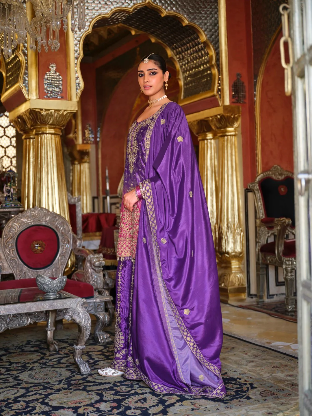 Ragini orchid full work suit set - Image 4