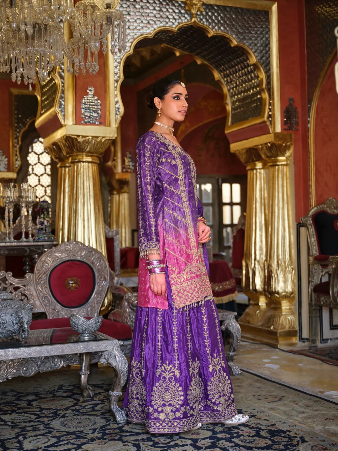 Ragini orchid full work suit set - Image 5