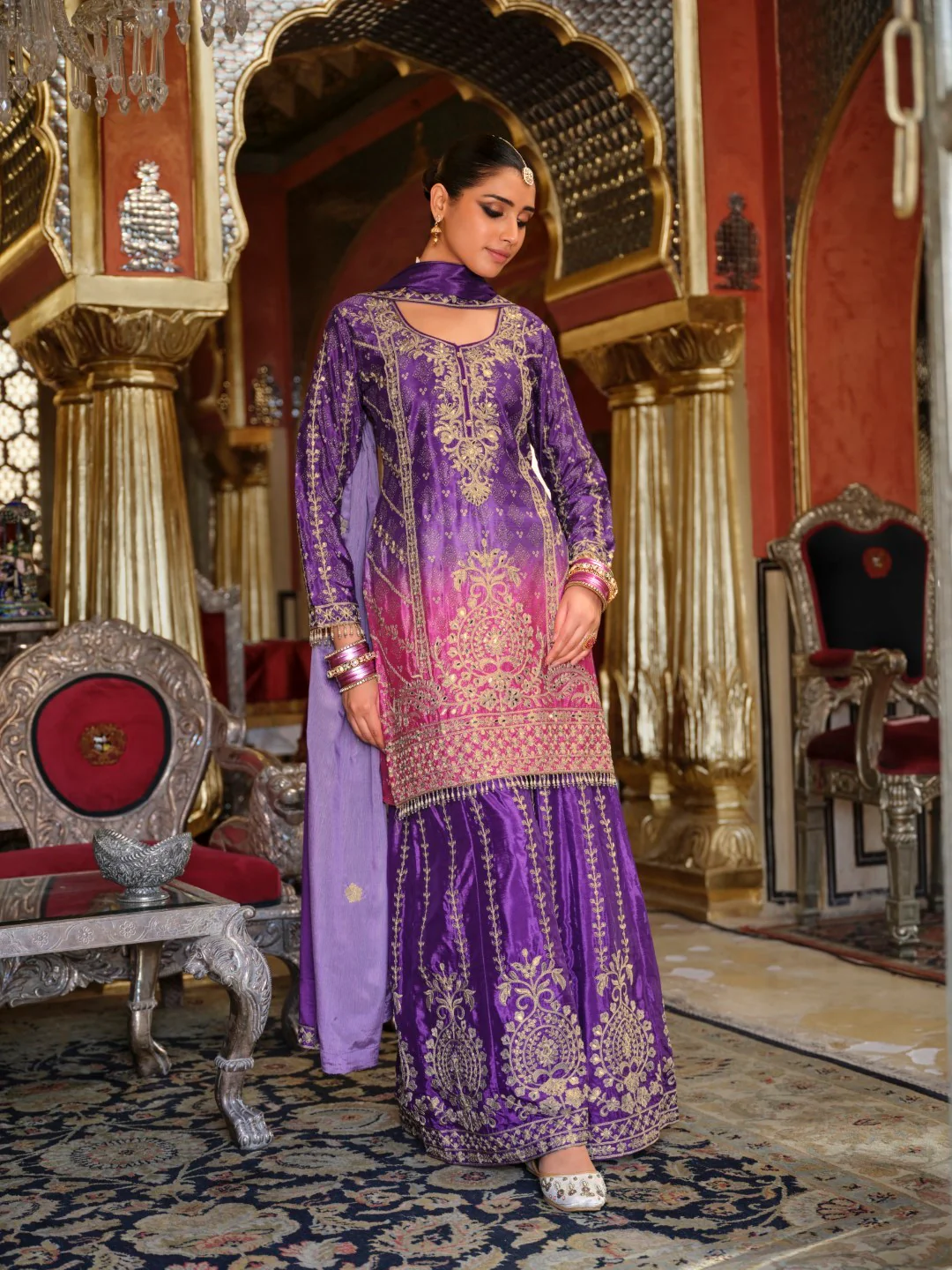 Ragini orchid full work suit set - Image 6