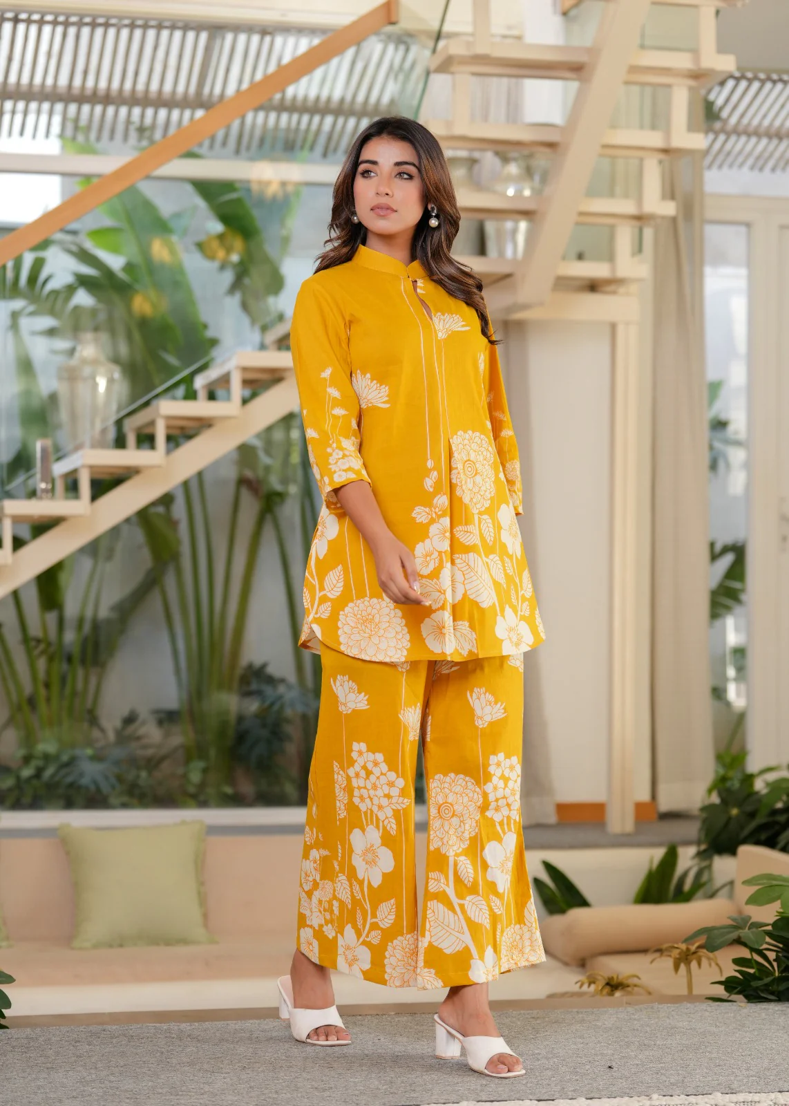 Jayti Dandelion  Muslin Printed Co-ord Set - Image 3