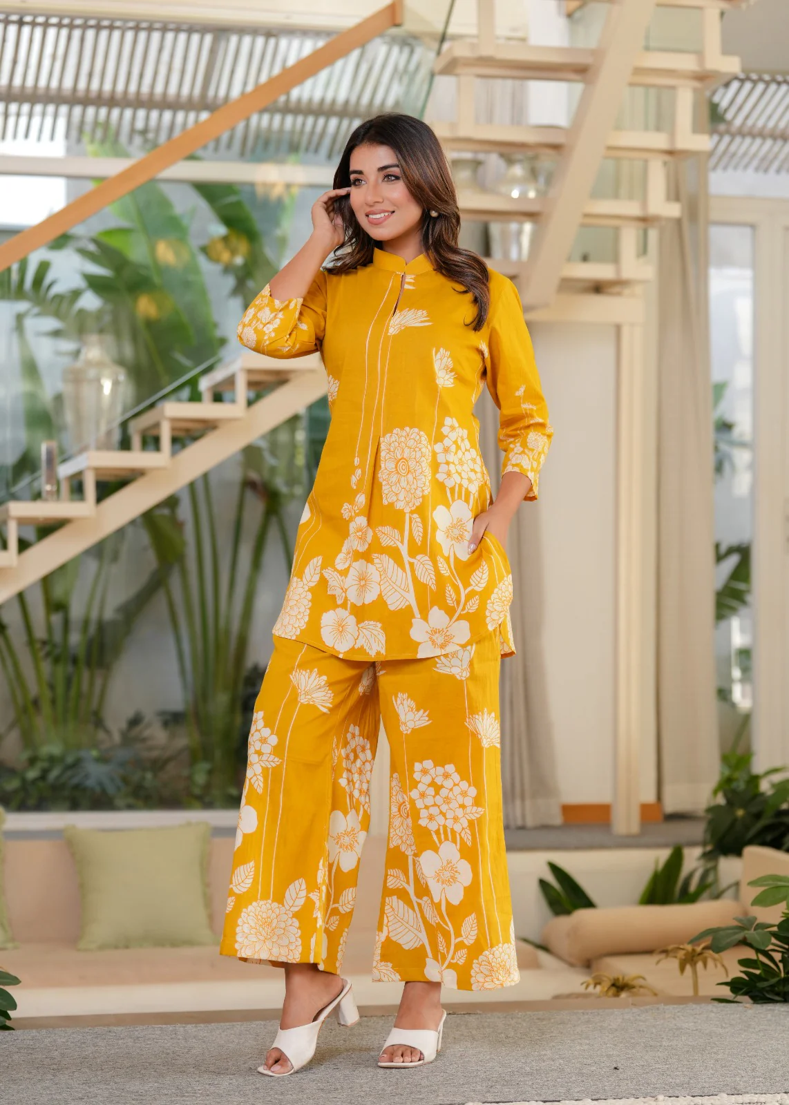 Jayti Dandelion  Muslin Printed Co-ord Set - Image 5