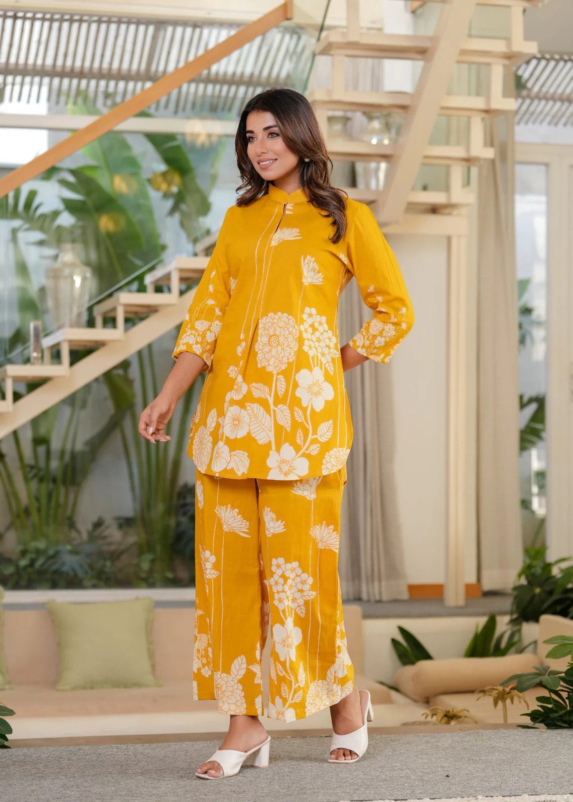 Jayti Dandelion  Muslin Printed Co-ord Set - Image 6