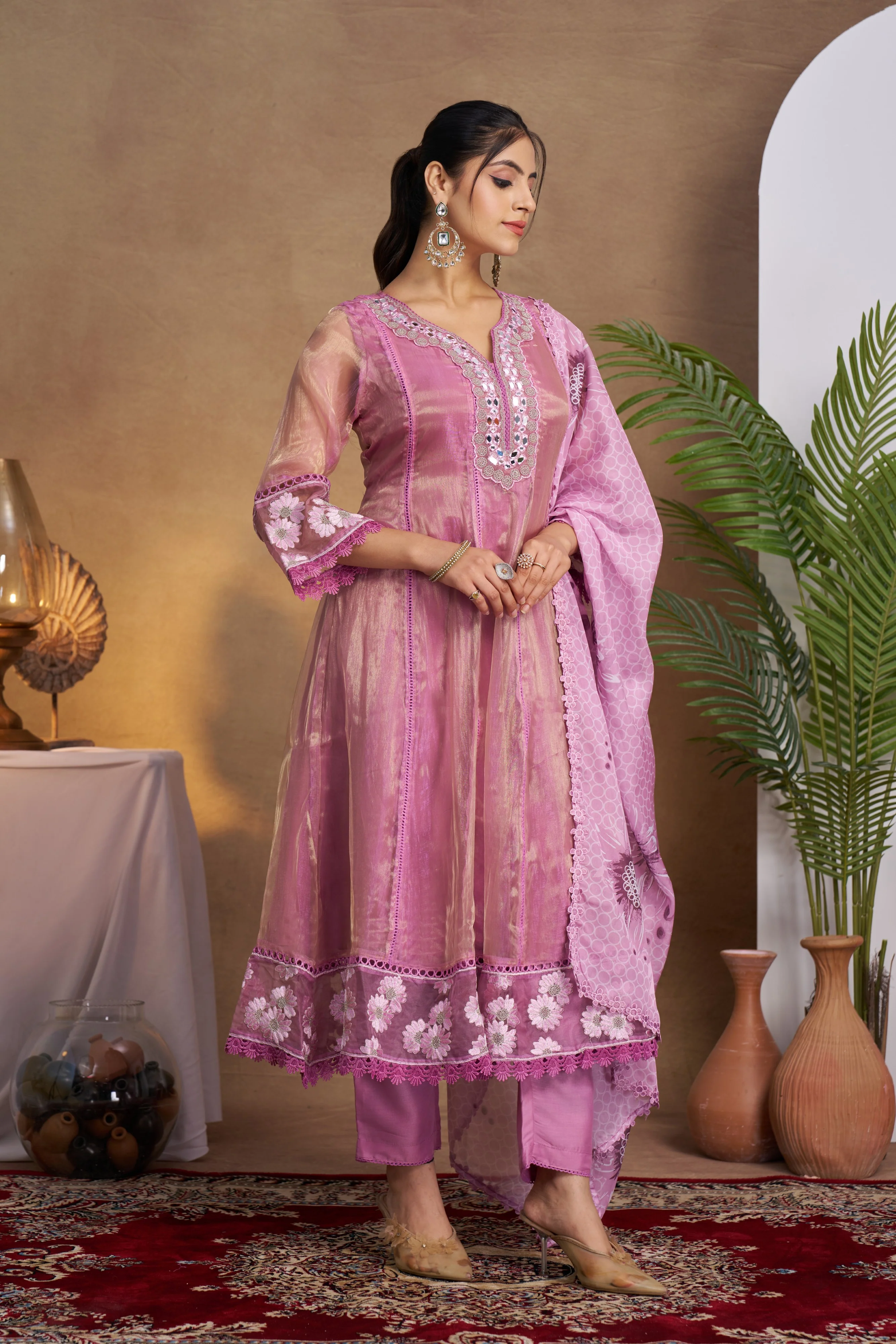 Anumeha Taffy Full Work Suit Set - Image 4
