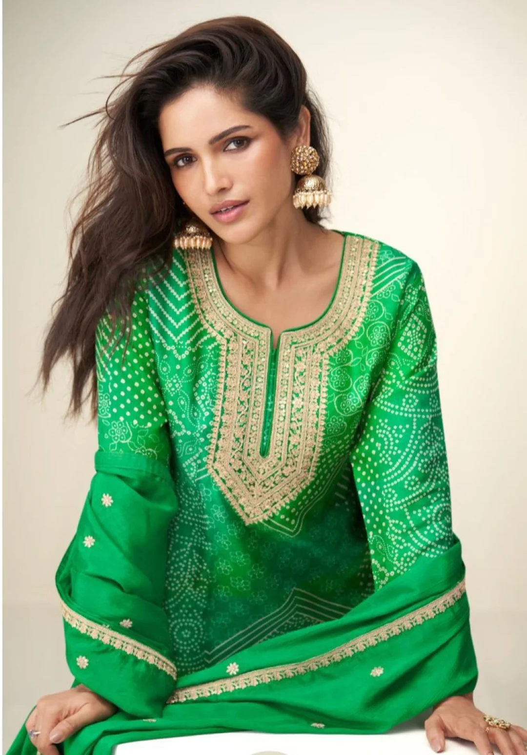 Mangal fern full work suit set - Image 2