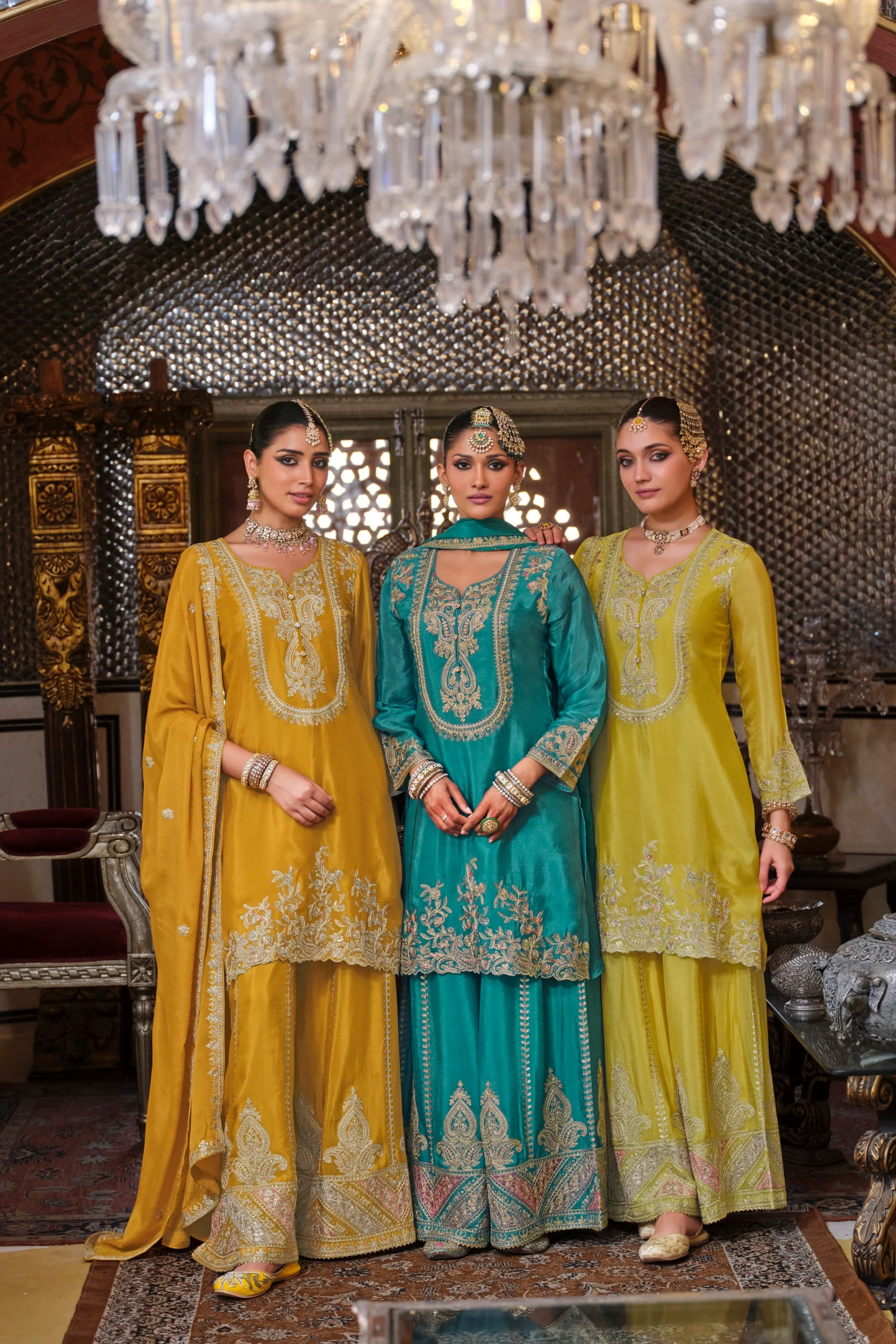 Gunja Peacock Full Work Heavy Gharara Set - Image 8