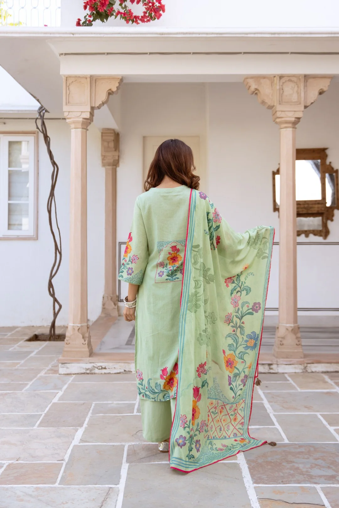 Kamli moss printed suit set - Image 3
