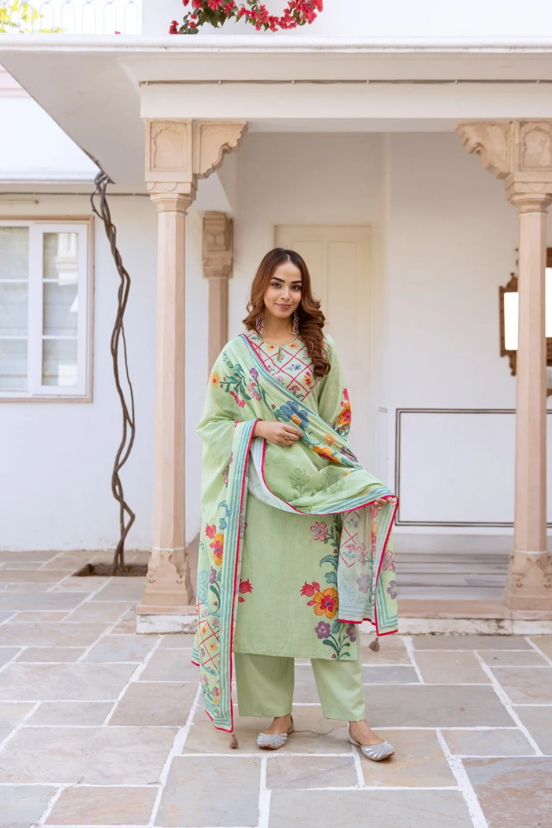 Kamli moss printed suit set - Image 5