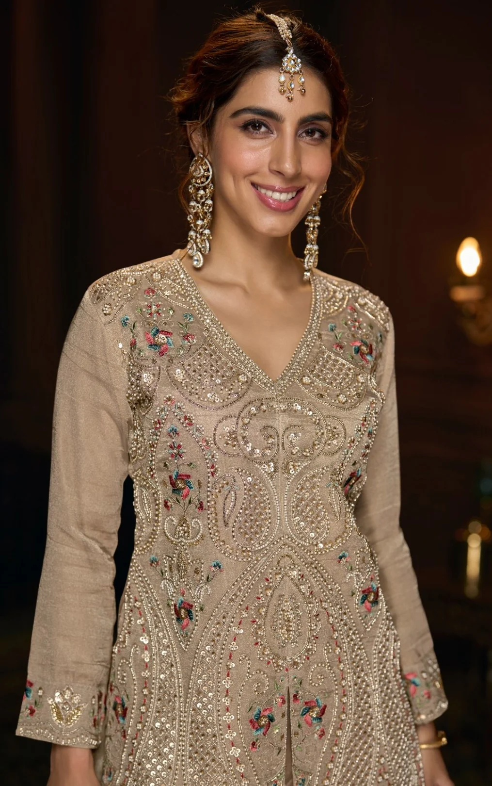 Haniya caramel full work suit set - Image 2