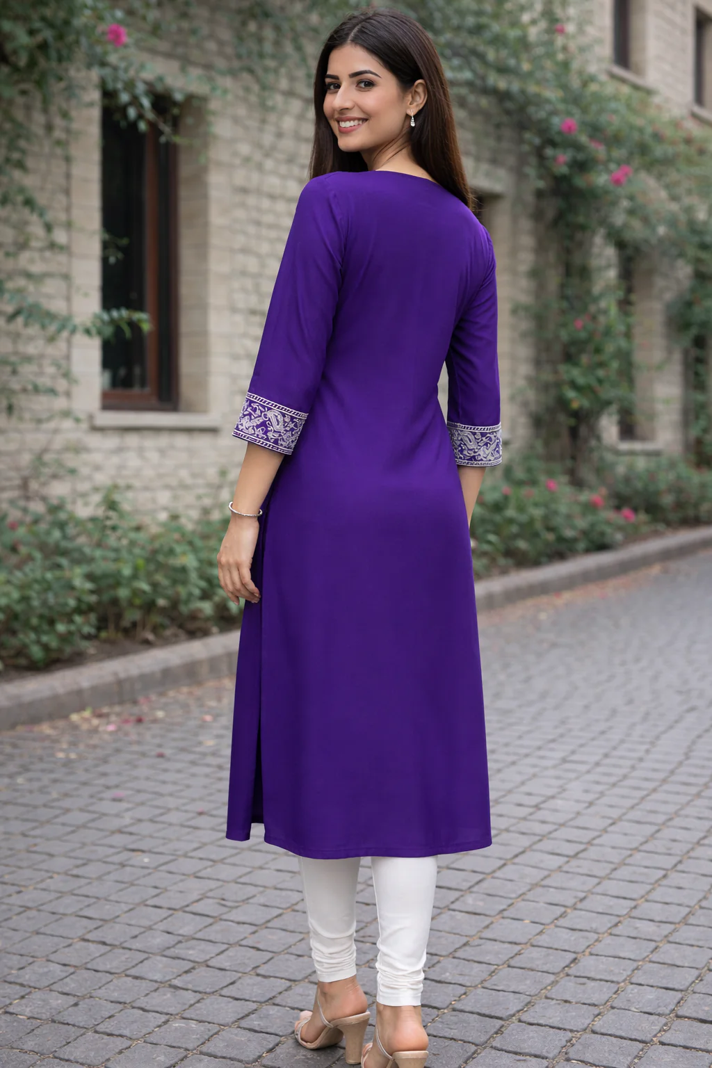 Nabha Grape Work Kurti - Image 5