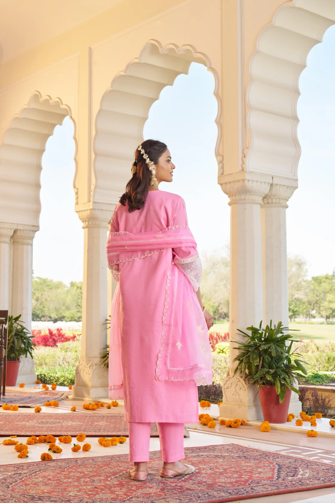 Grithav SoftPink Embroidered Lawn Suit Set - Image 3