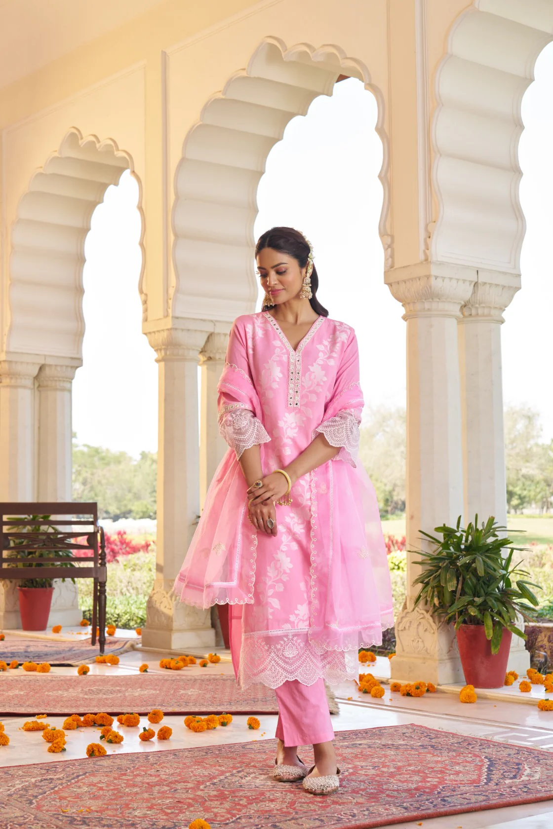 Grithav SoftPink Embroidered Lawn Suit Set - Image 5